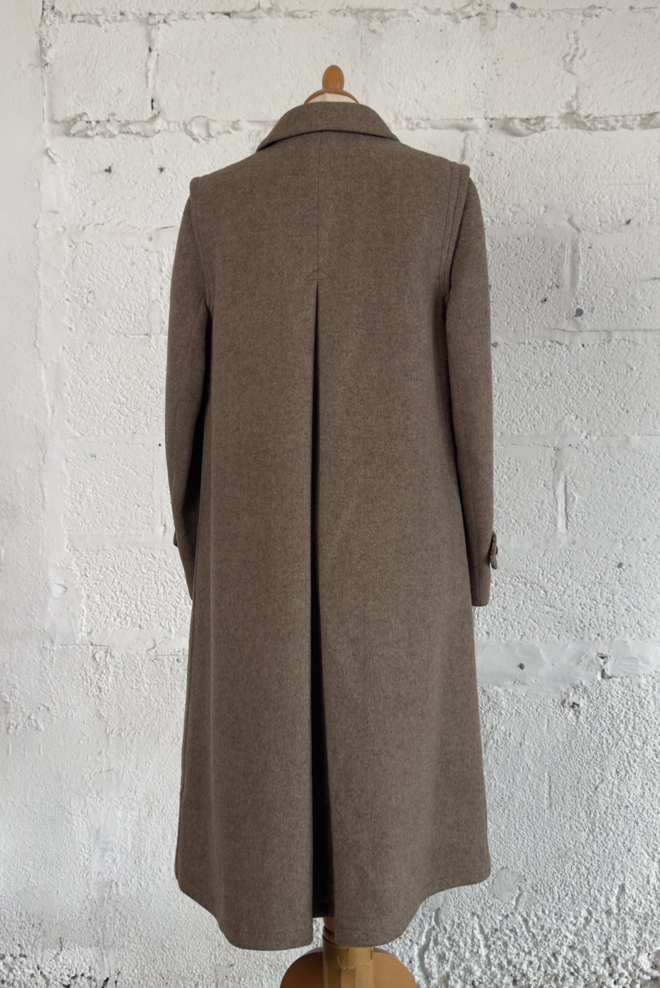 Wool Coat Greige Size S Women’s UK 6/8