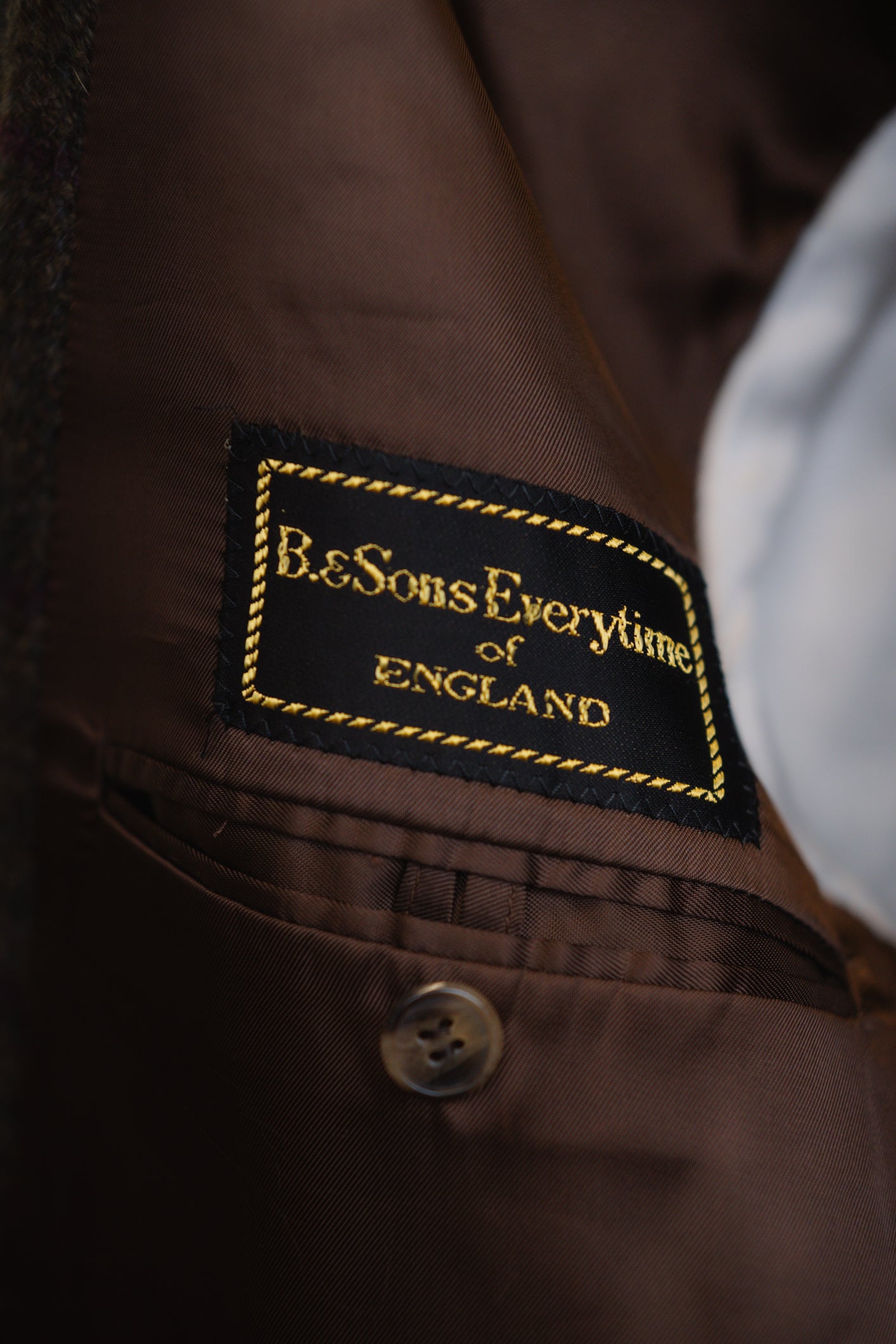 Tweed Blazer Dark Green with Purple Accent Size S/M Men’s UK 38-40 / EU 48-50