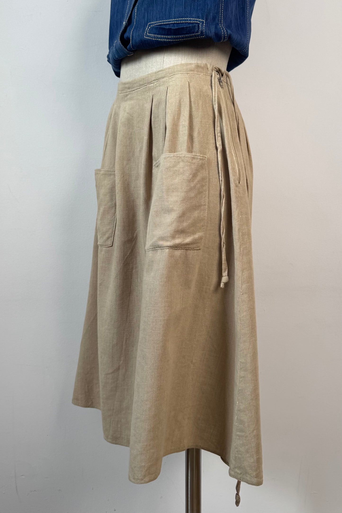 LINEN POCKETS SKIRT SIZE XS/S UK 6/8