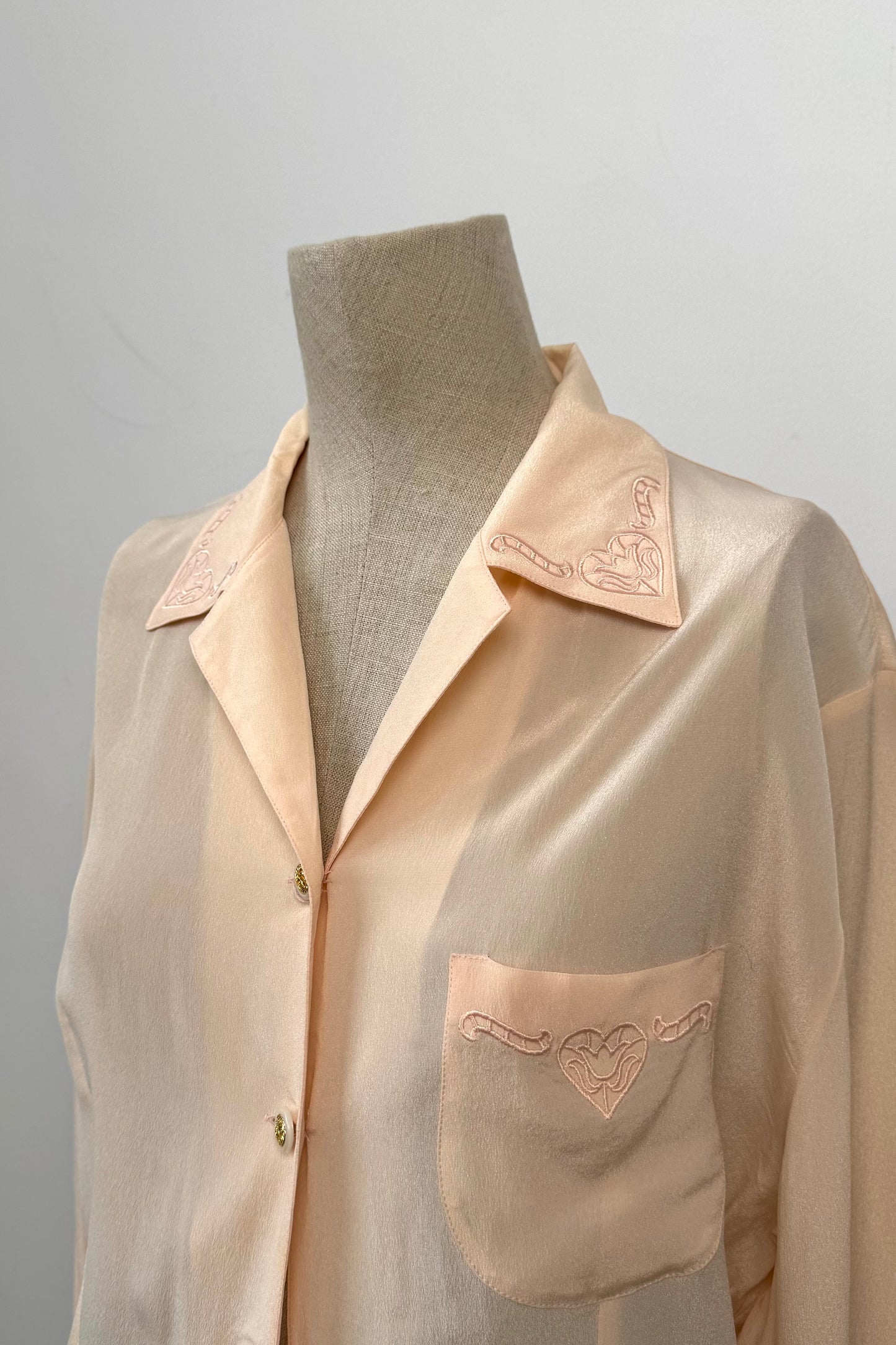 Pale Pink Blouse in Size L/XL UK 12/14