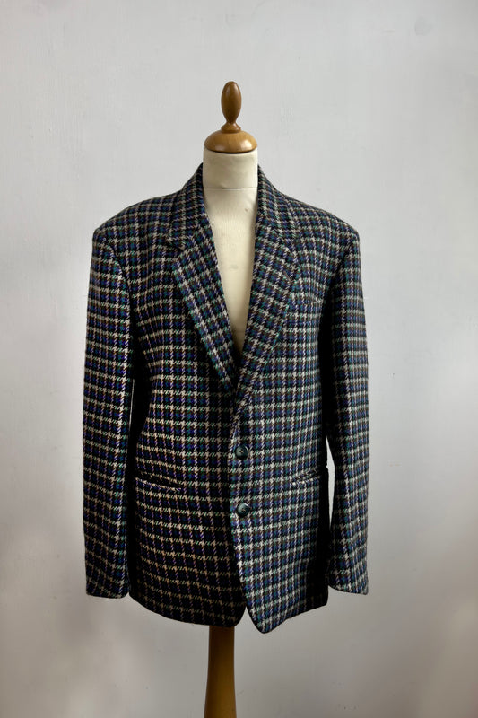 Purple-green Checks Blazer Size L/XL UK 12/14