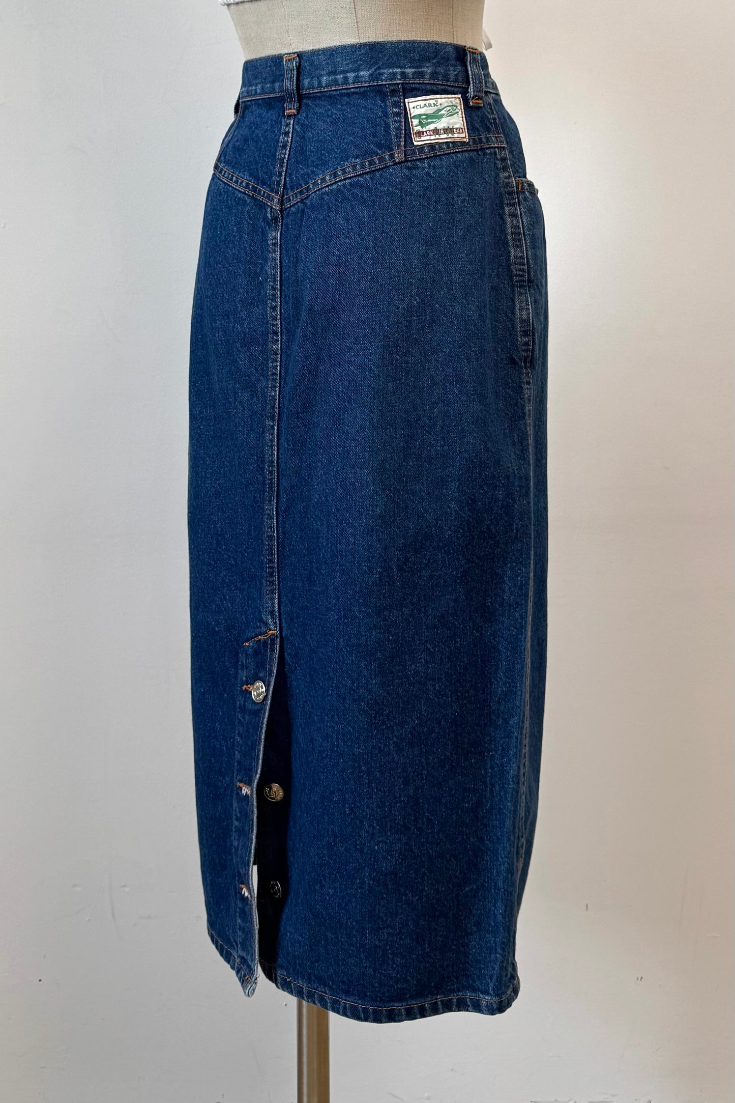 Clark Air Wear Denim Skirt in Size M/L UK 10/12