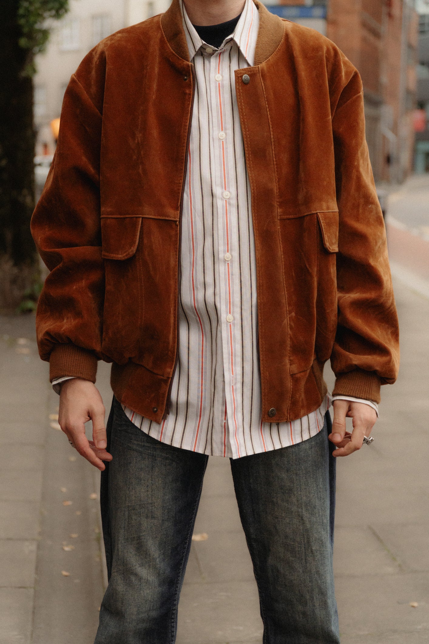Handmade Velvet Camel Jacket Size L