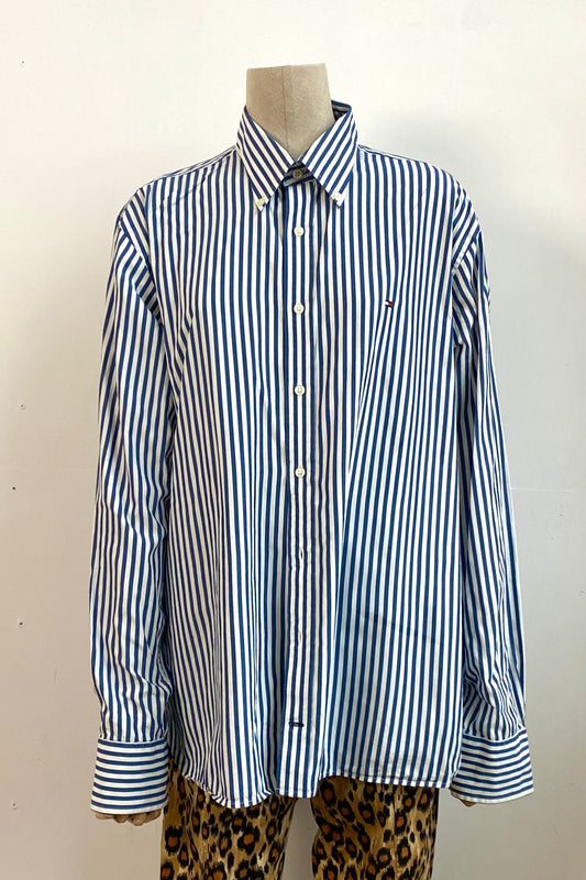 Tommy Hilfiger Striped Cotton Shirt Size L UK 12