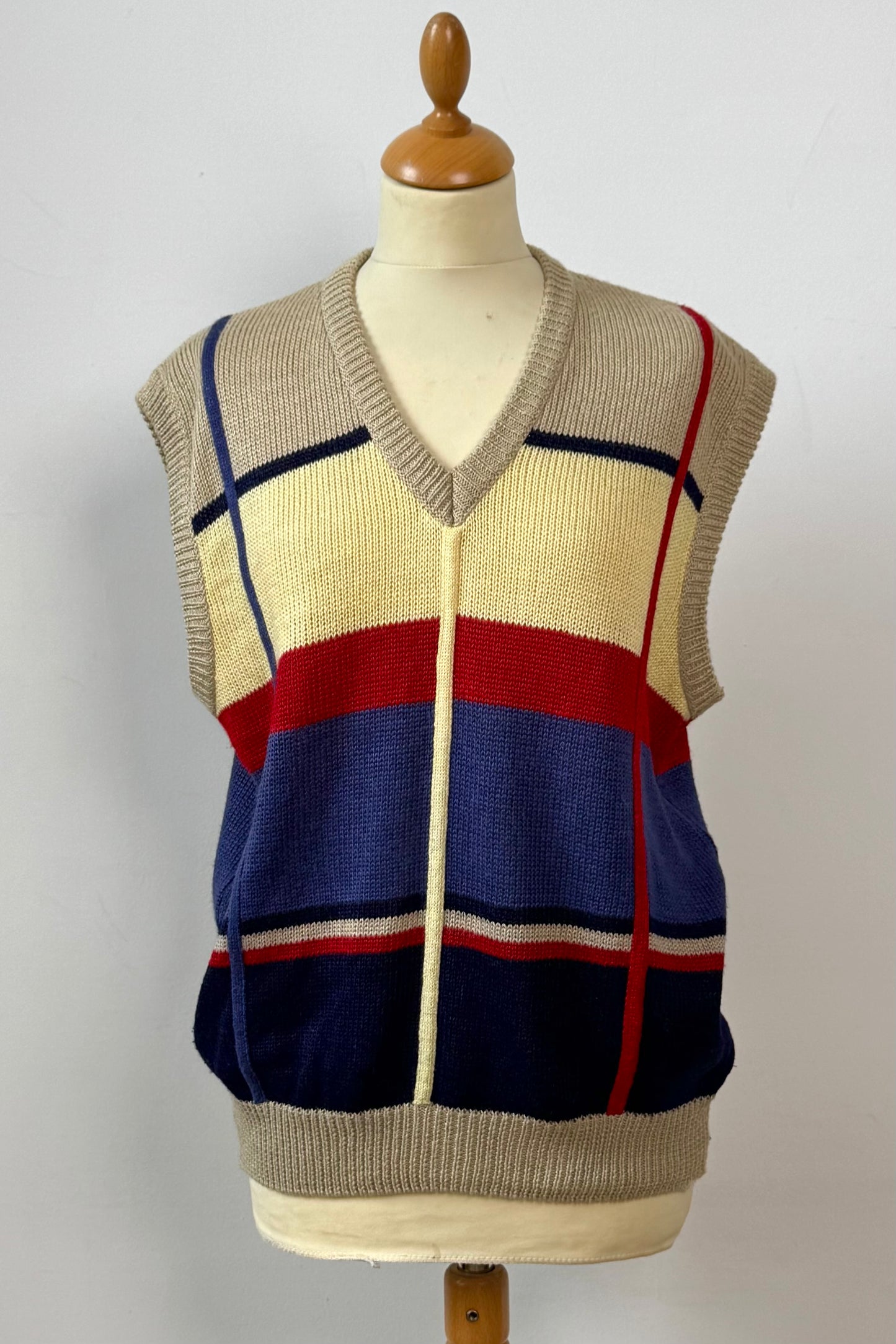 KNIT LINEN VEST SIZE L UK 12