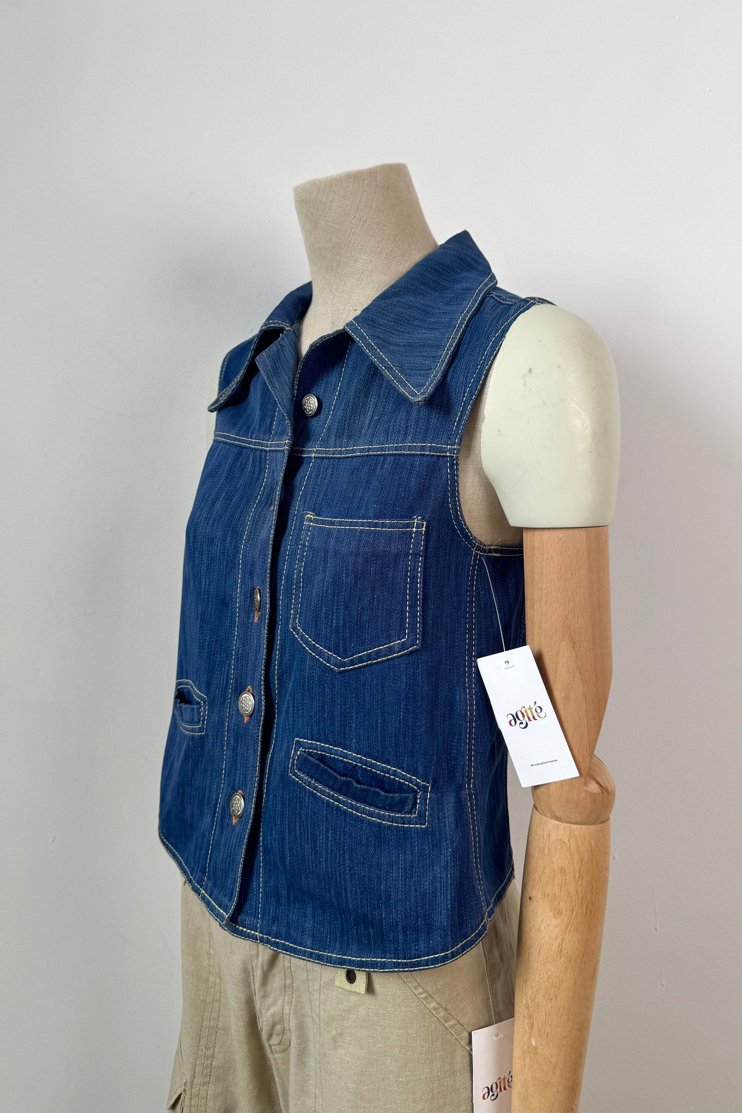 DENIM VEST SIZE XS/S UK 6/8