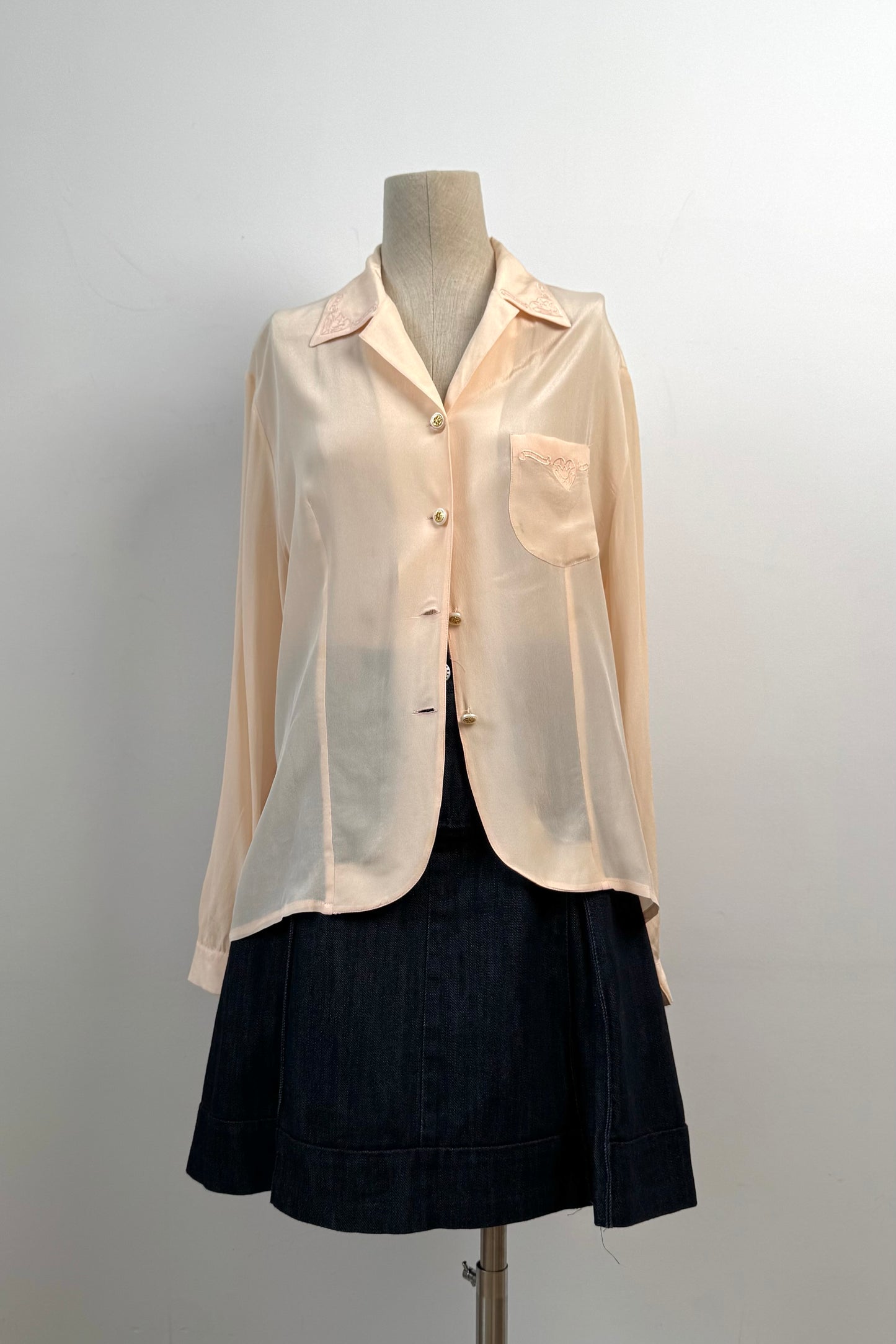 Pale Pink Blouse in Size L/XL UK 12/14