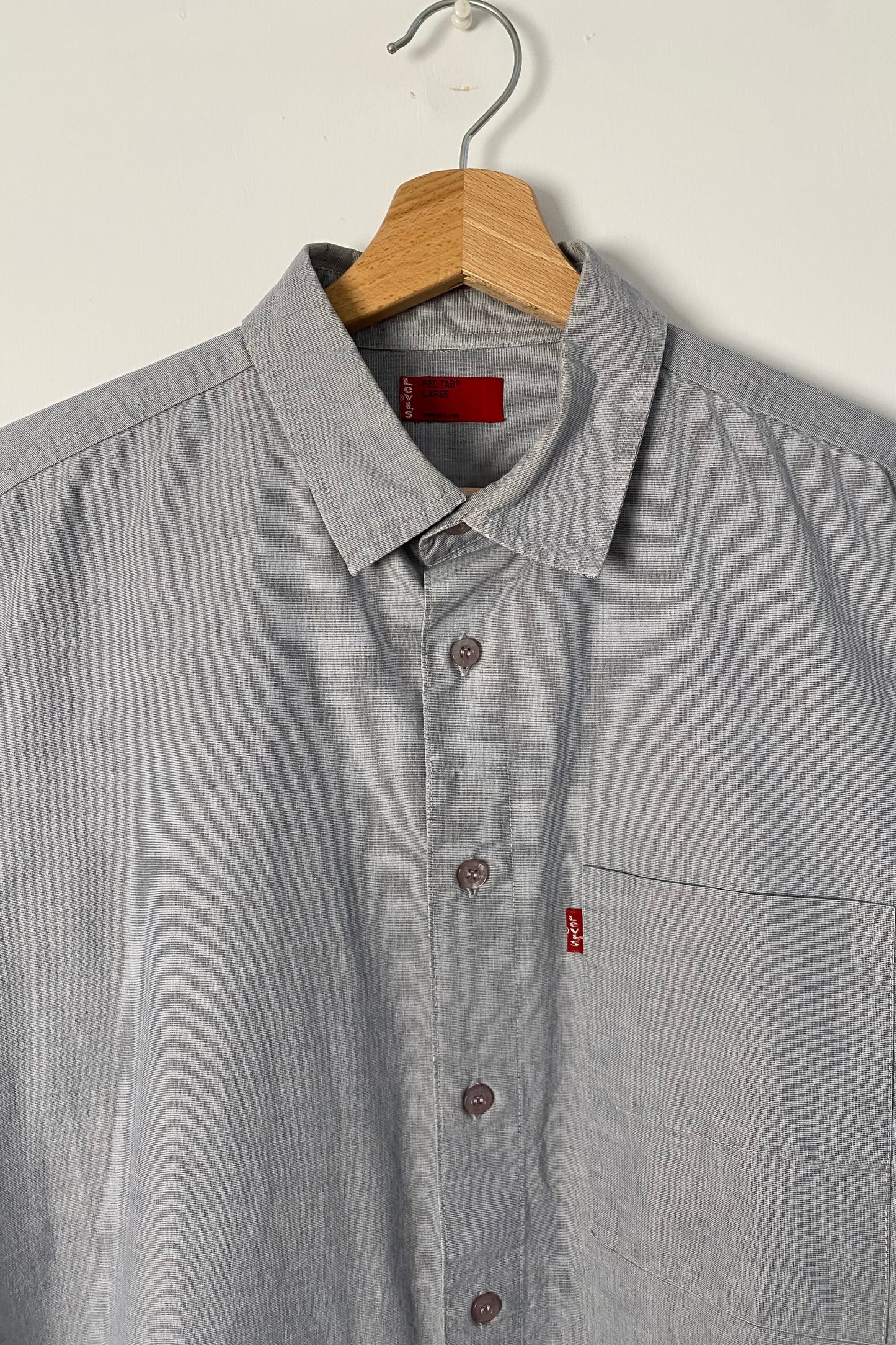 LEVIS Red Tab Blue-Grey Shirt Mens M/L
