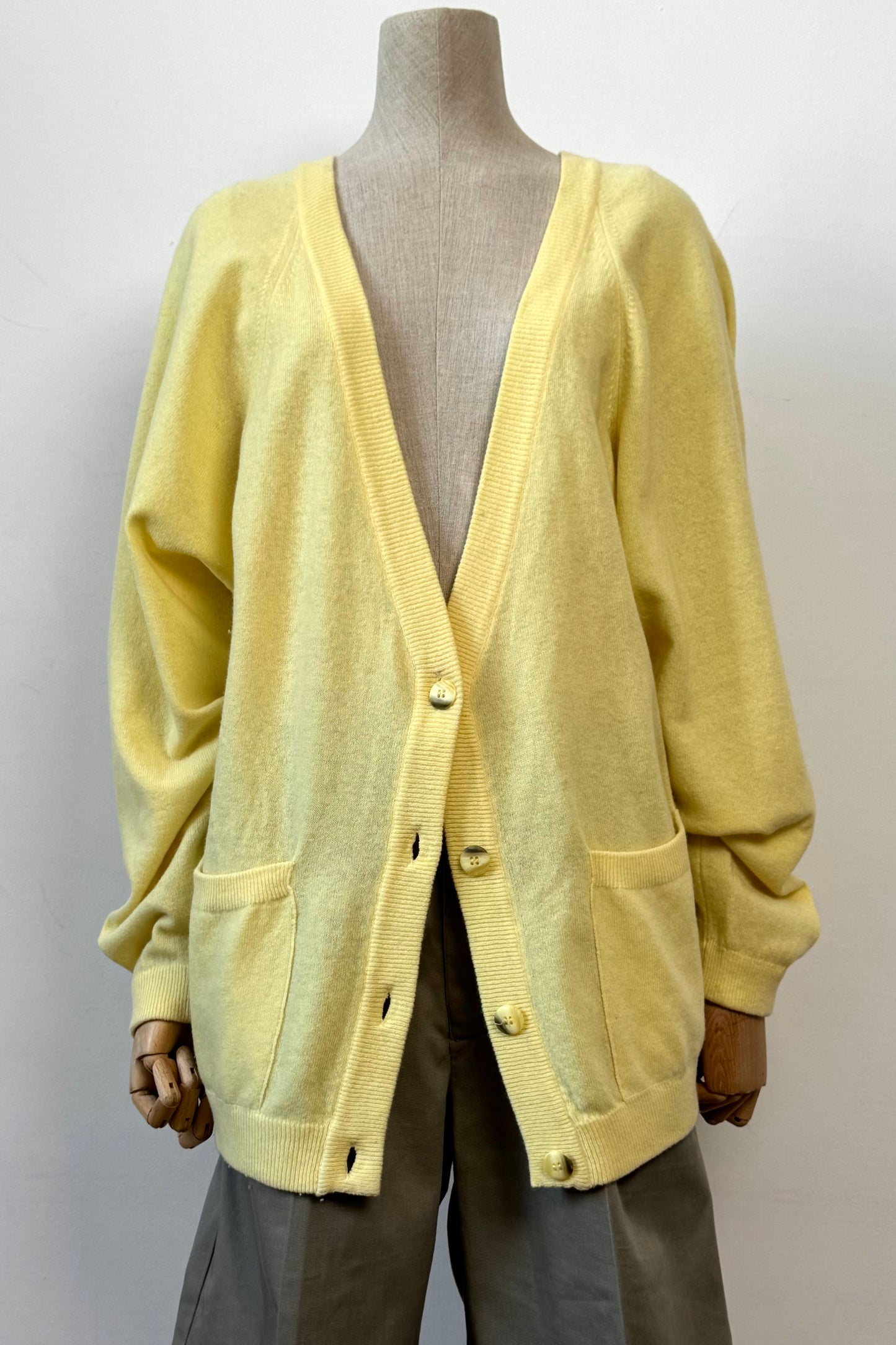 YELLOW OVERSIZED CARDIGAN SIZE XL 12/14 UK