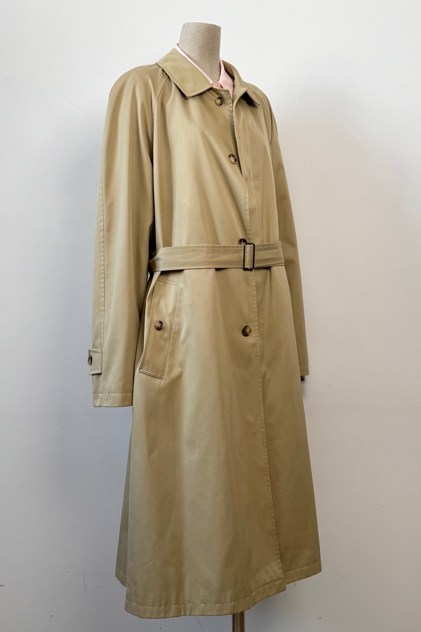 Beige Trench Coat in Size XL UK 14/16
