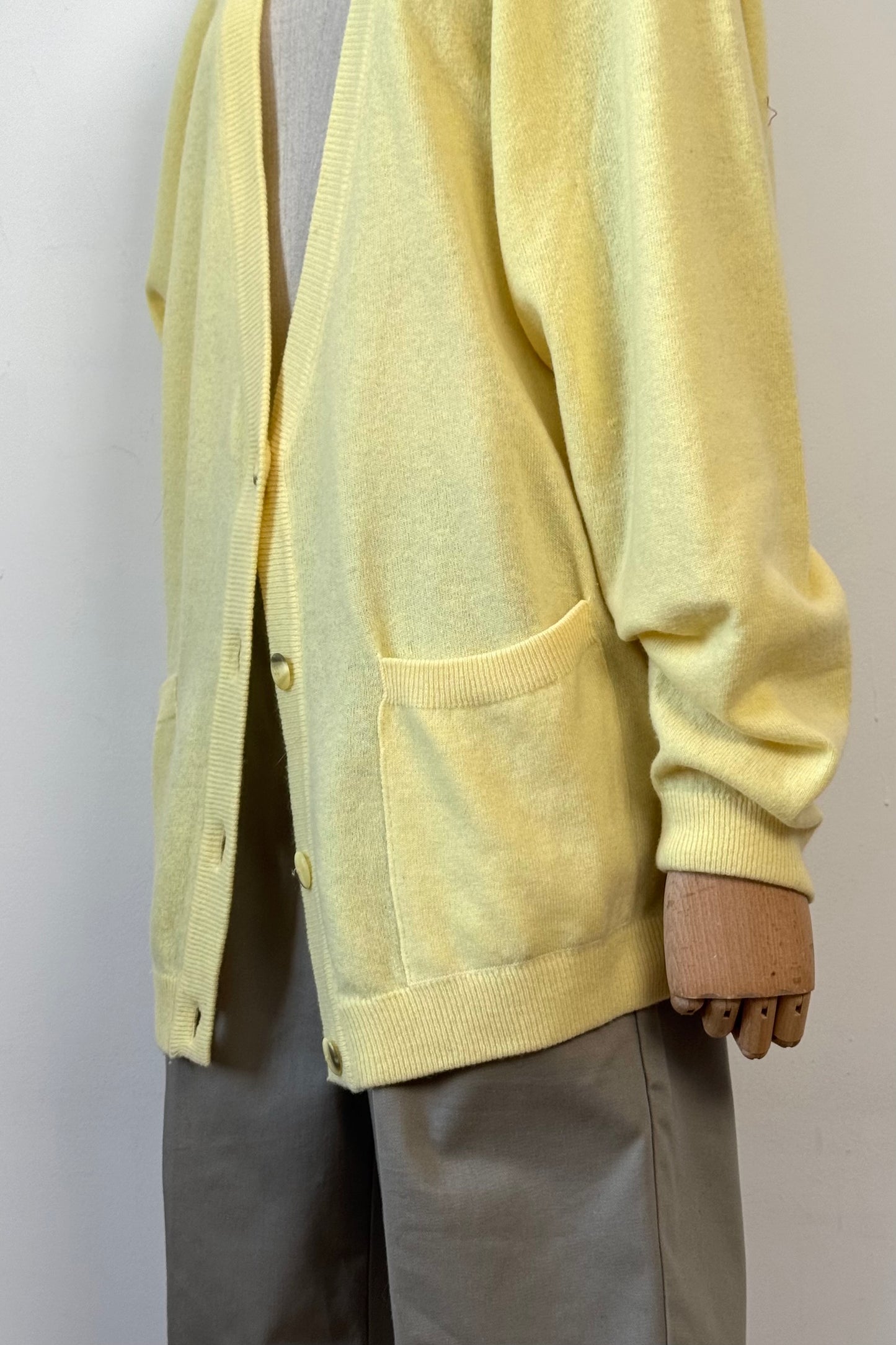 YELLOW OVERSIZED CARDIGAN SIZE XL 12/14 UK