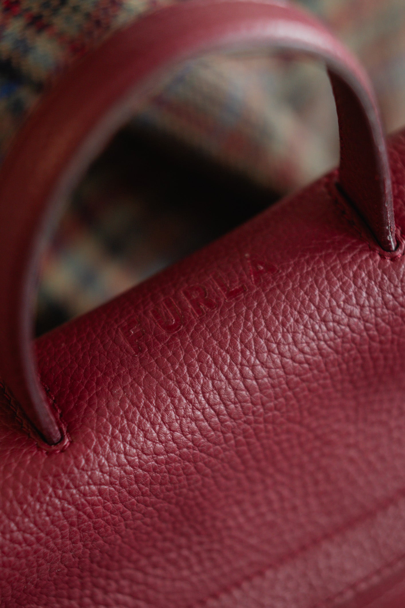 Vintage Furla Meraviglia Bag - Burgundy Leather Crossbody Handbag, Made in Italy