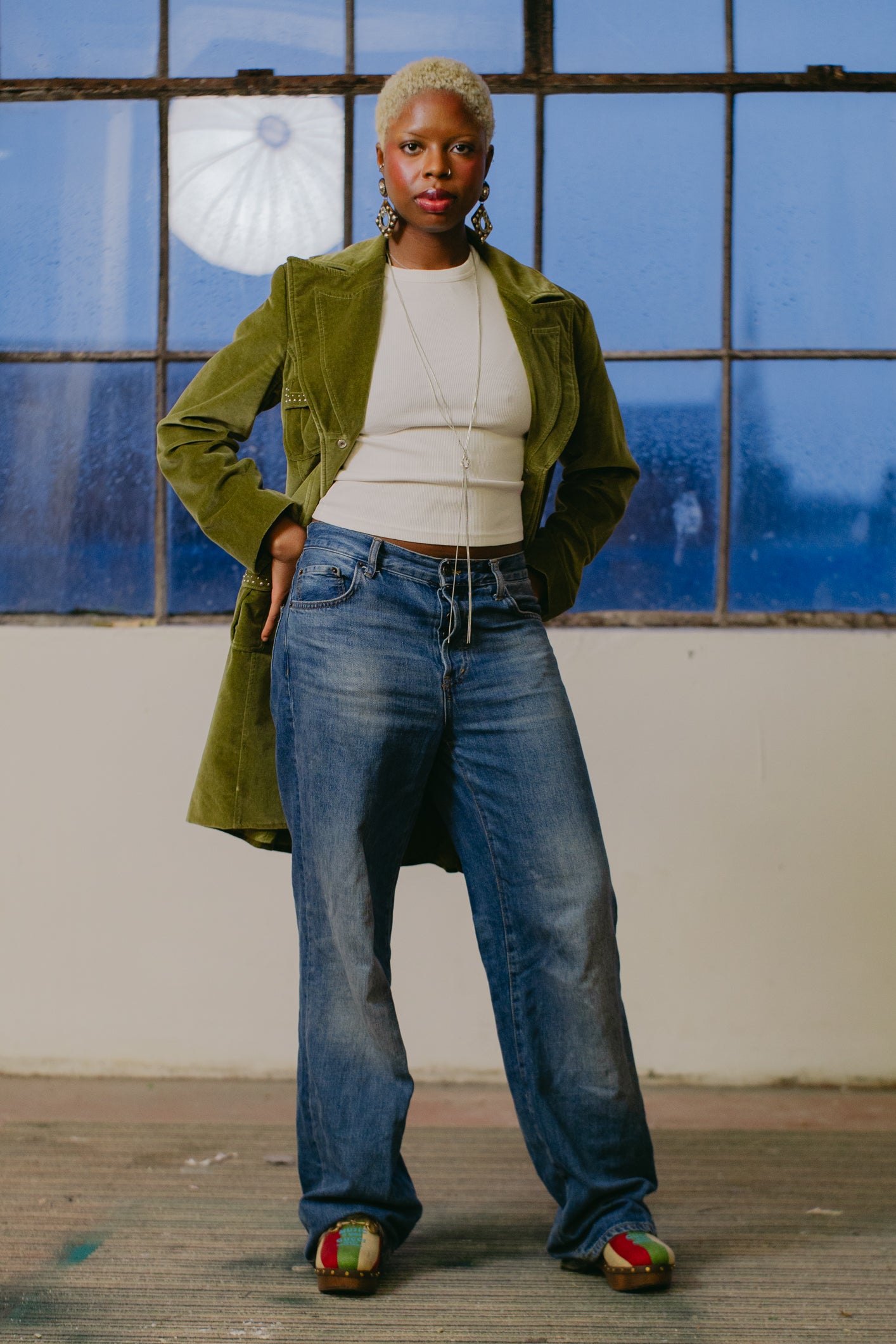 Preloved Gucci Canvas & Fur Clogs – Size EU 38 / UK 5