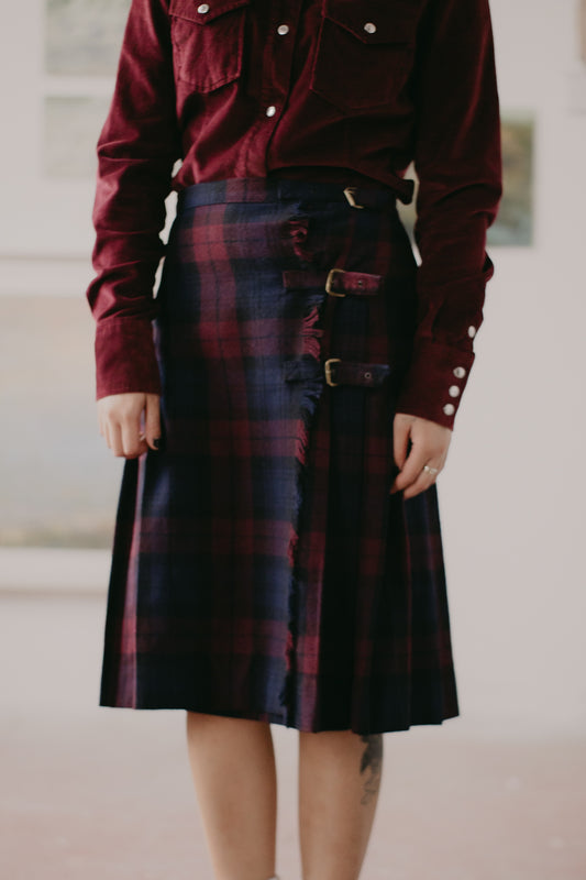 Tartan Quilted Skirt Size XS/S UK 6/8