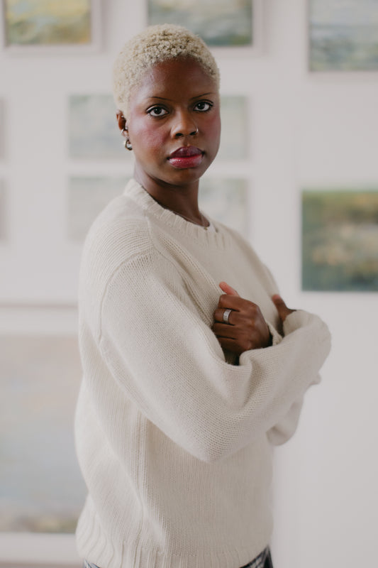 Ecru Wool Jumper Size M UK 10