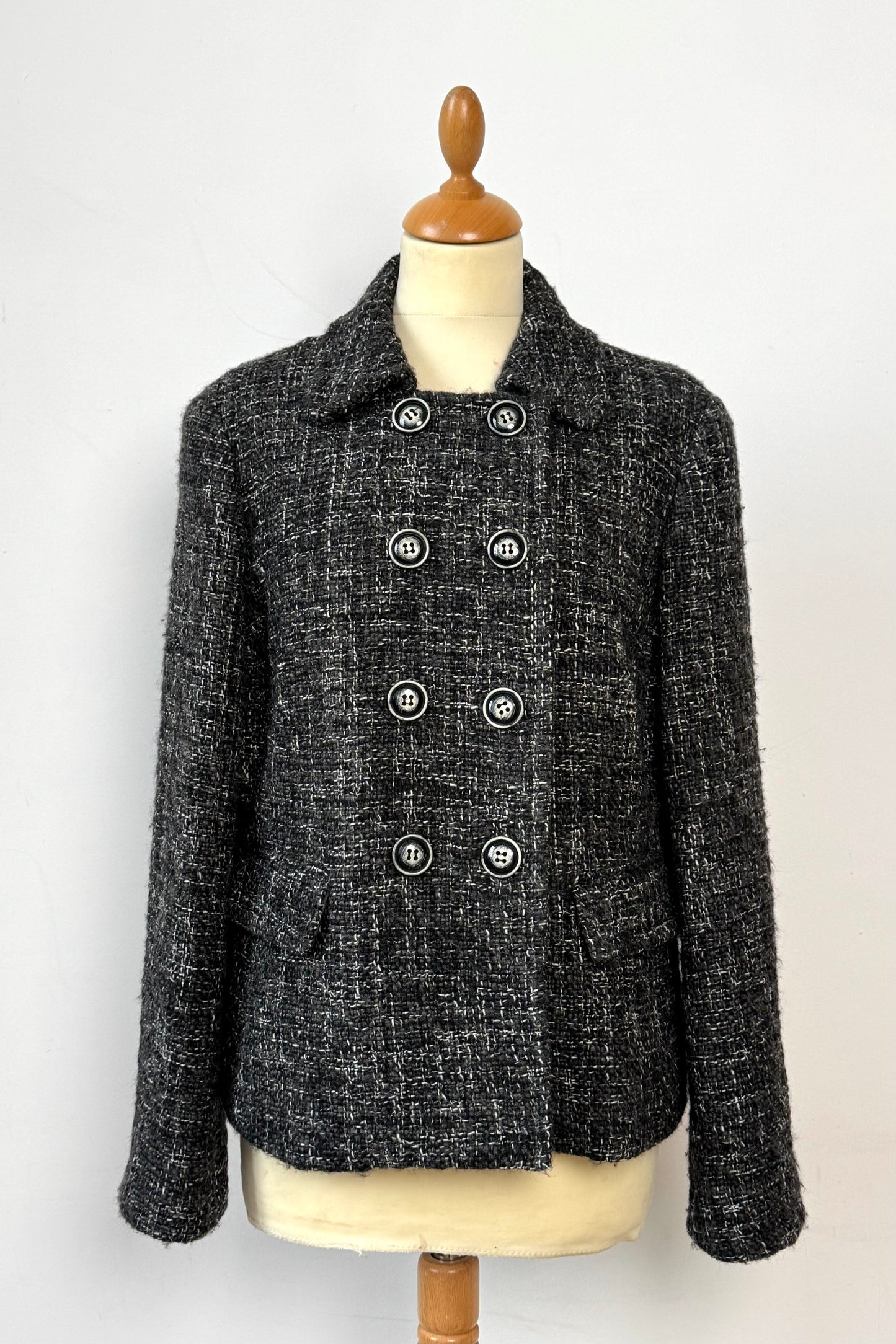 Marella Bouclé Blazer Coat in Size M UK 10
