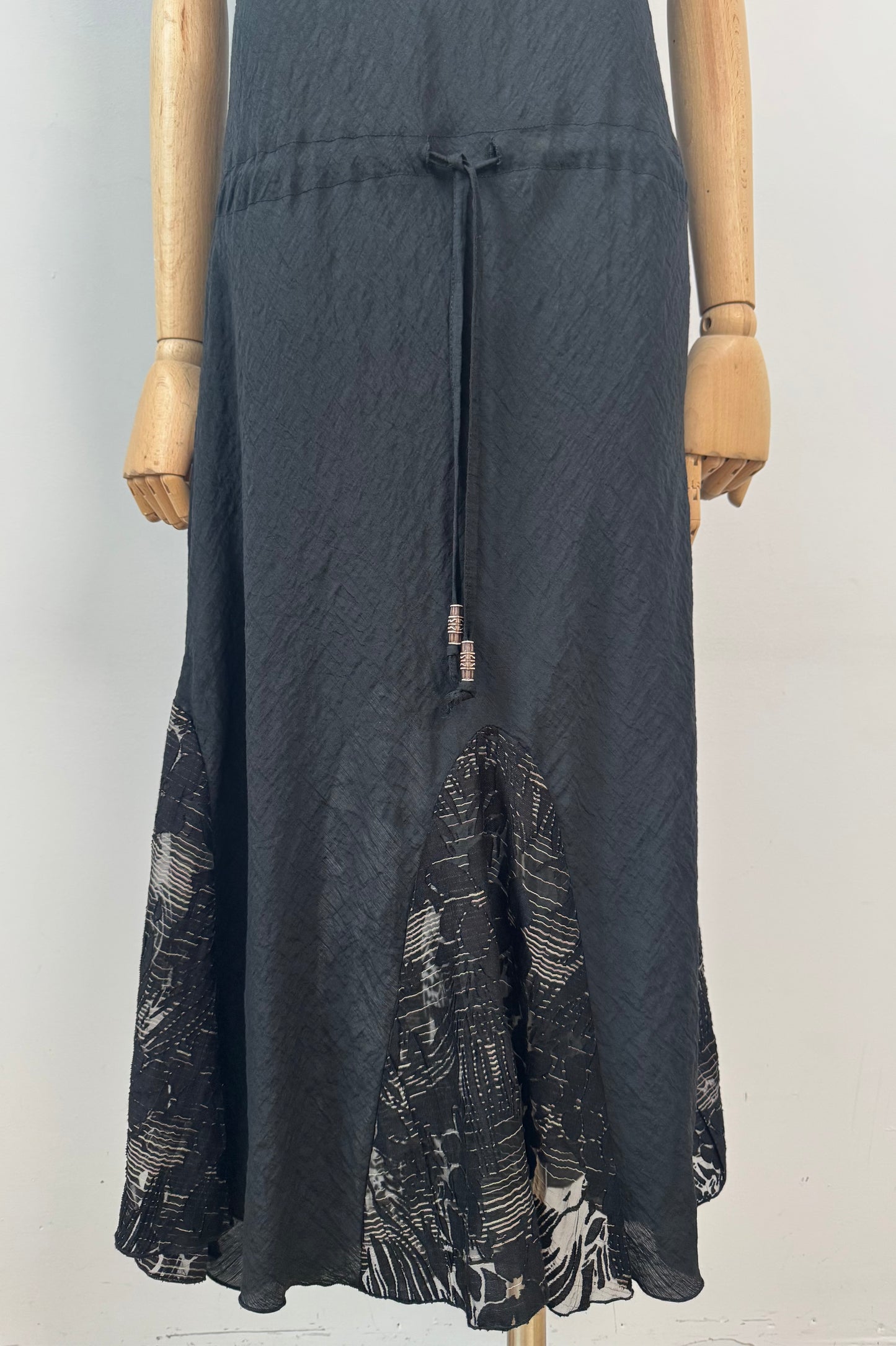 BLACK SUMMER DRESS SIZE M/L UK 10/12