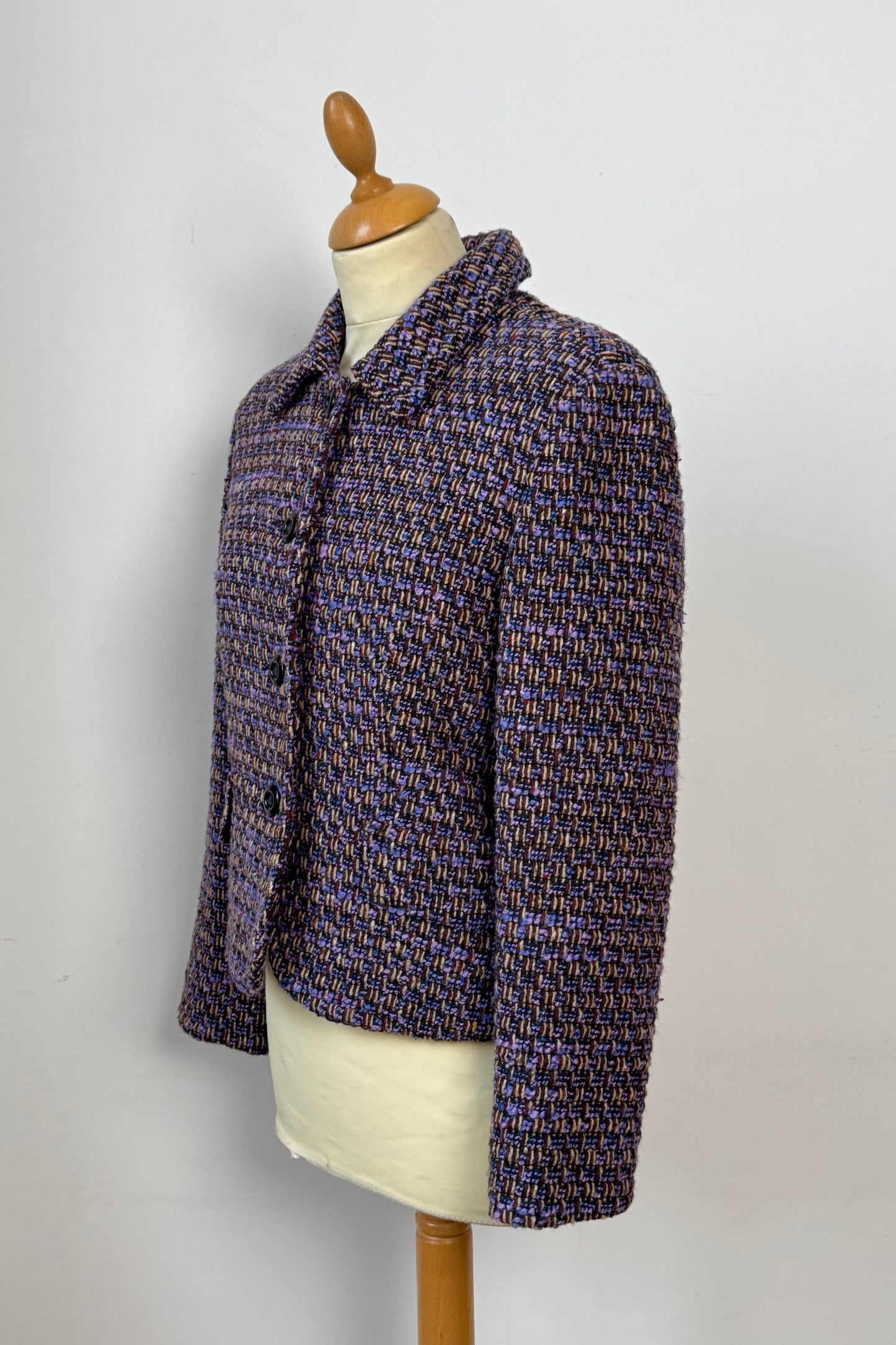 Boucle Purple Blazer Women's Size S/M Size 8/10