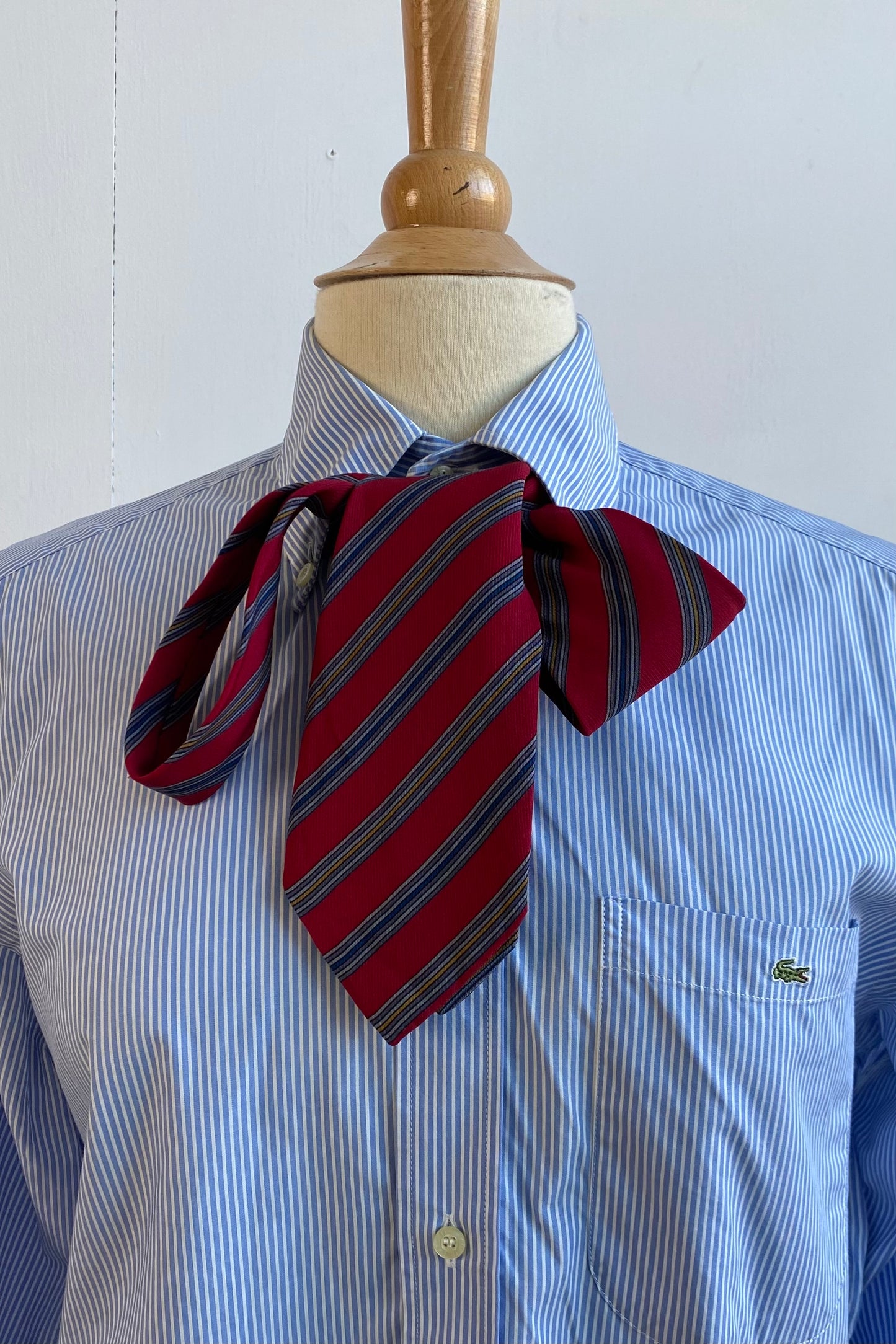 Giorgio Armani Striped Red Silk Tie
