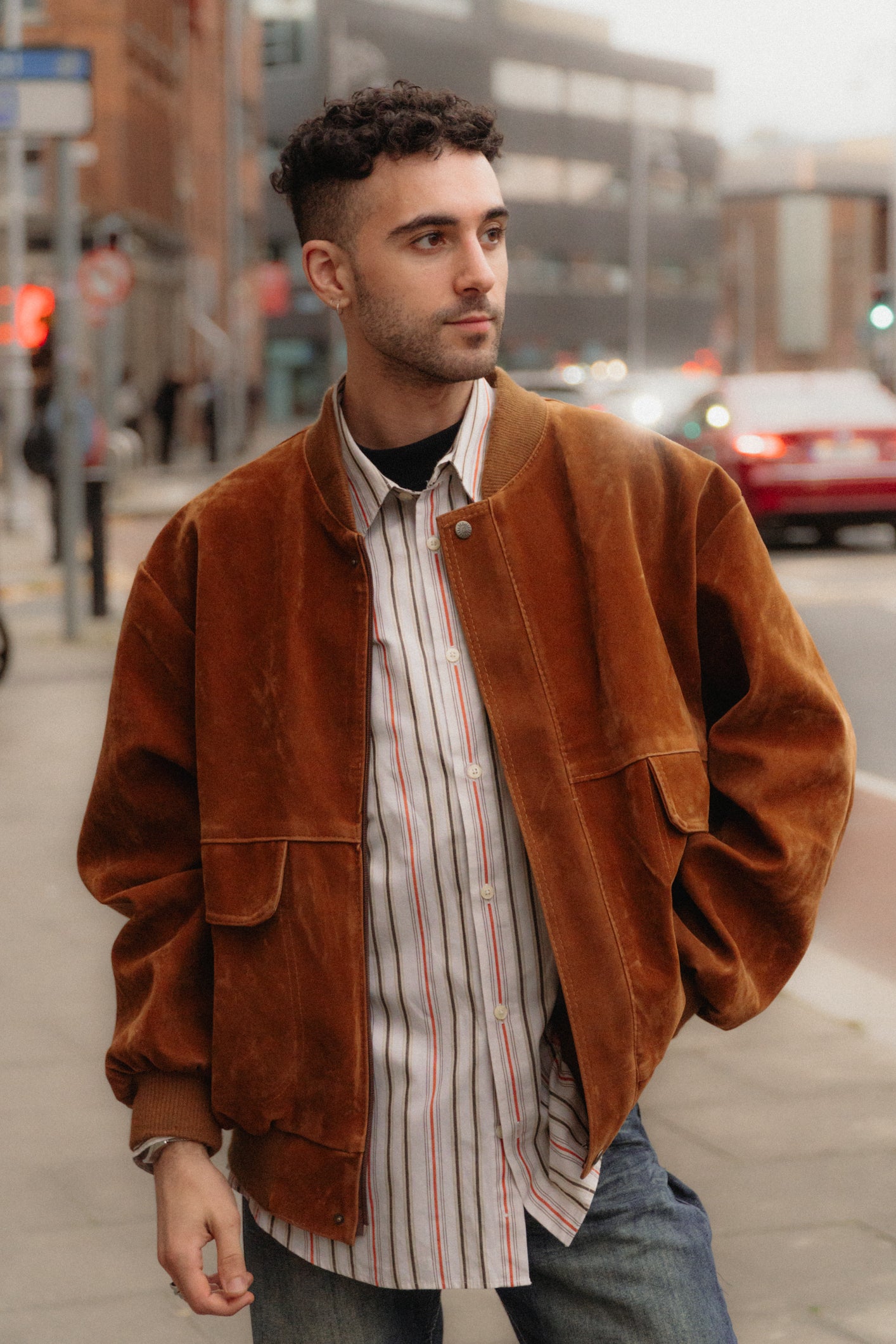 Handmade Velvet Camel Jacket Size L