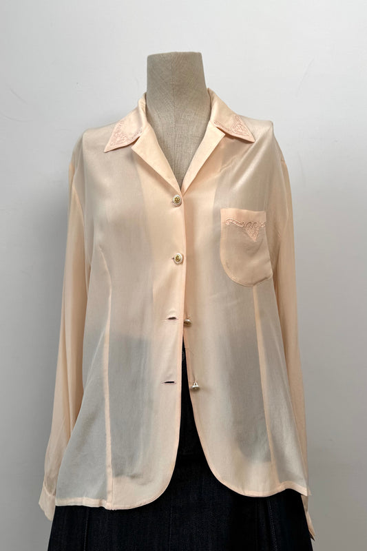 Pale Pink Blouse in Size L/XL UK 12/14