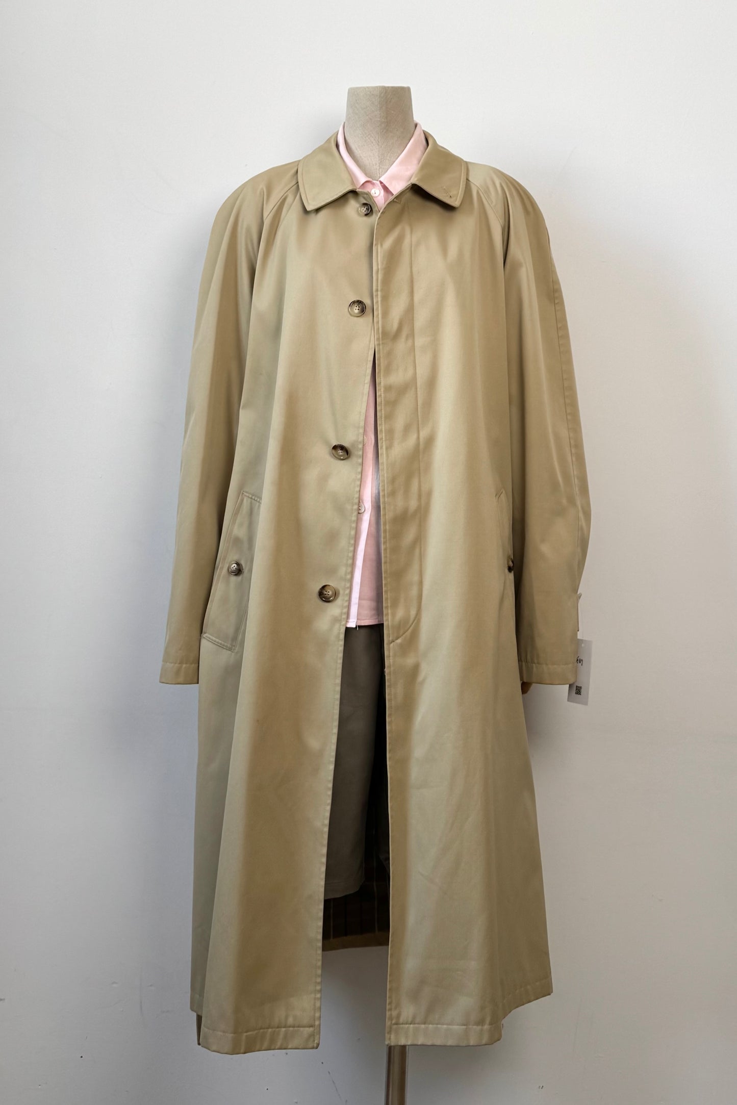 Beige Trench Coat in Size XL UK 14/16