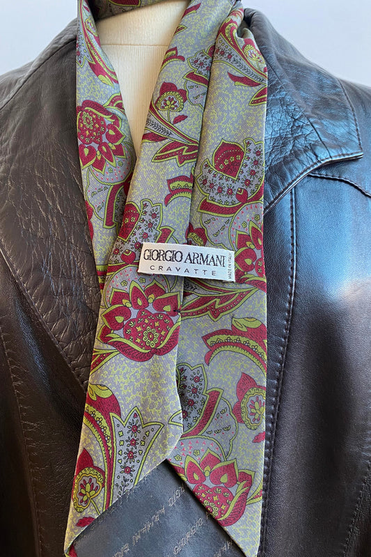 Giorgio Armani Cravatte Paisley Silk Tie
