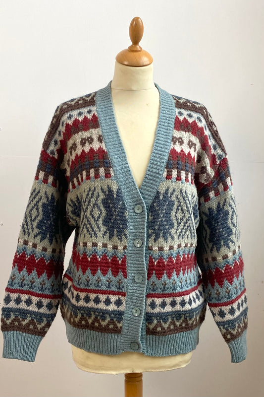Italian Nordic-Style Cardigan Size S/M UK 8/10