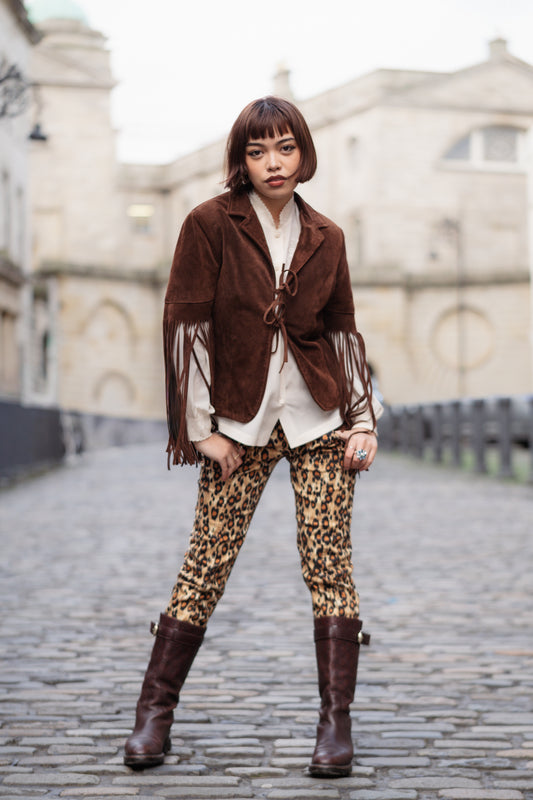 Leopard Print Capri Moschino Jeans Size S/M UK 8/10