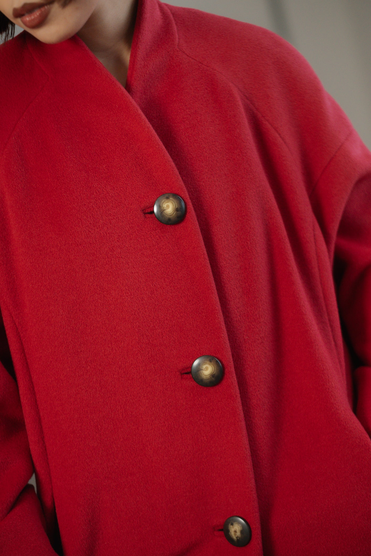 Vintage Red Coat by Les Copains size S/M UK 8/10