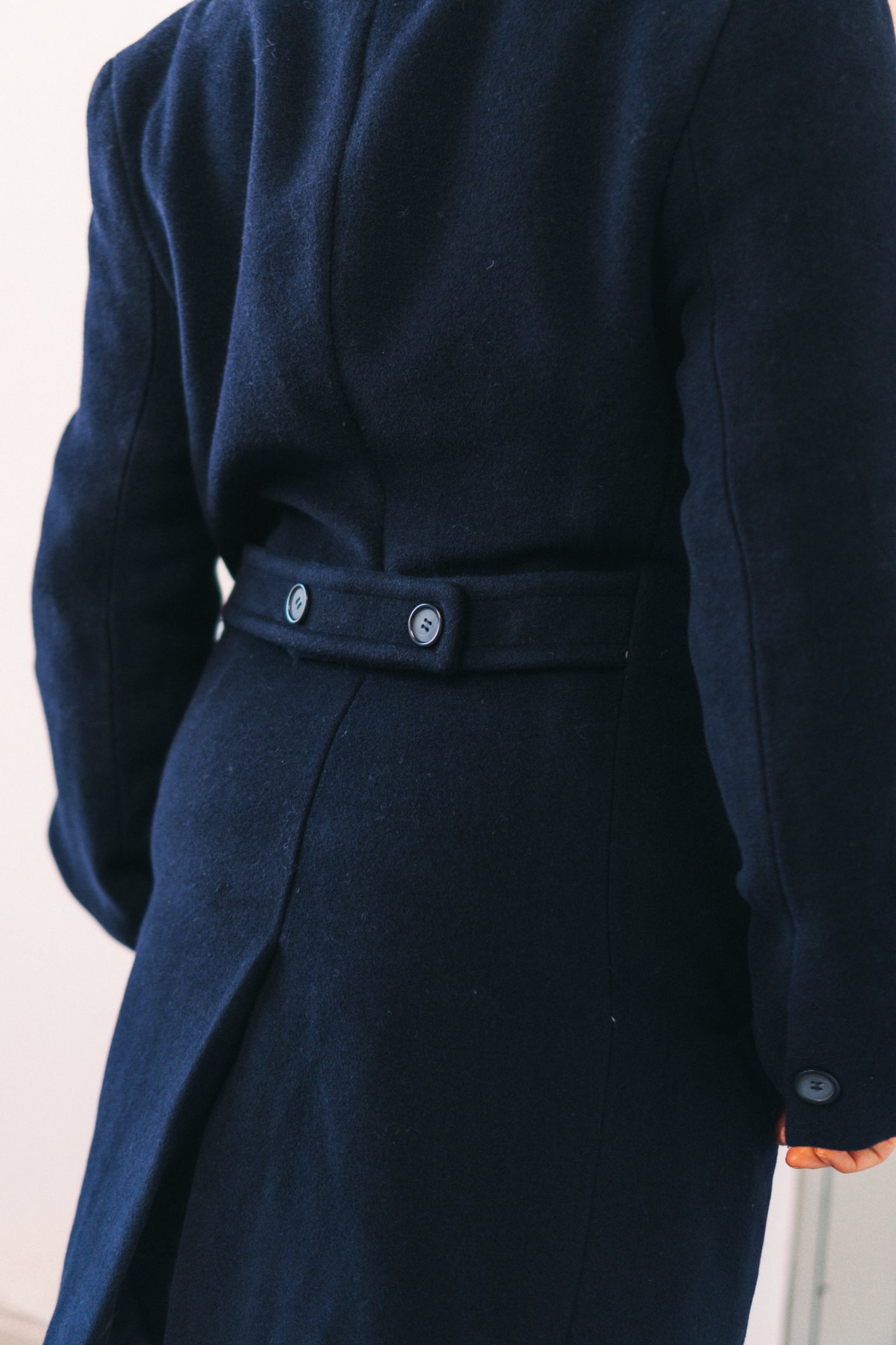 Marella Navy Coat in Size M UK 10