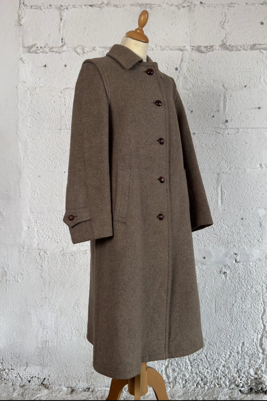 Wool Coat Greige Size S Women’s UK 6/8