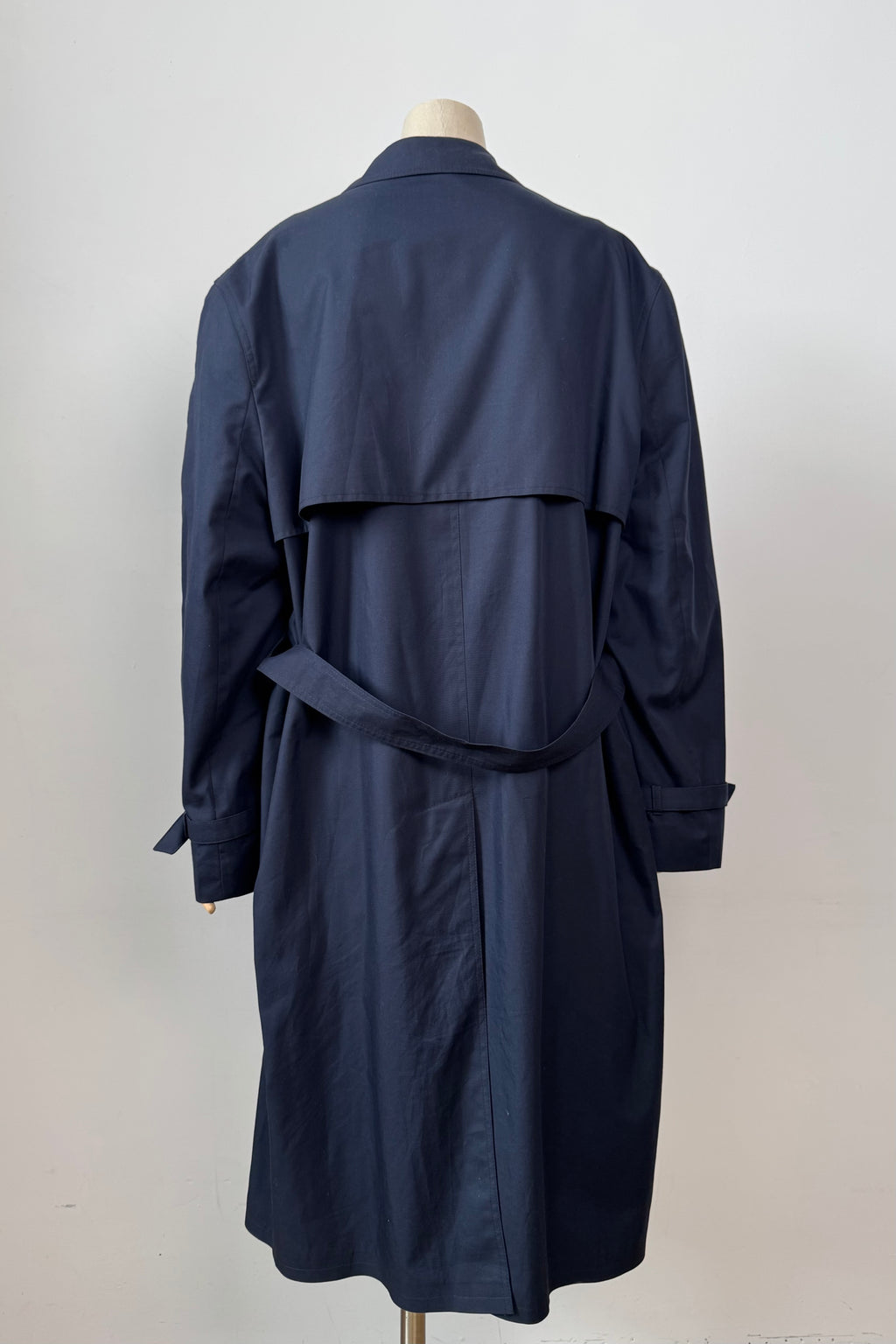 Navy Trench Coat with Belt