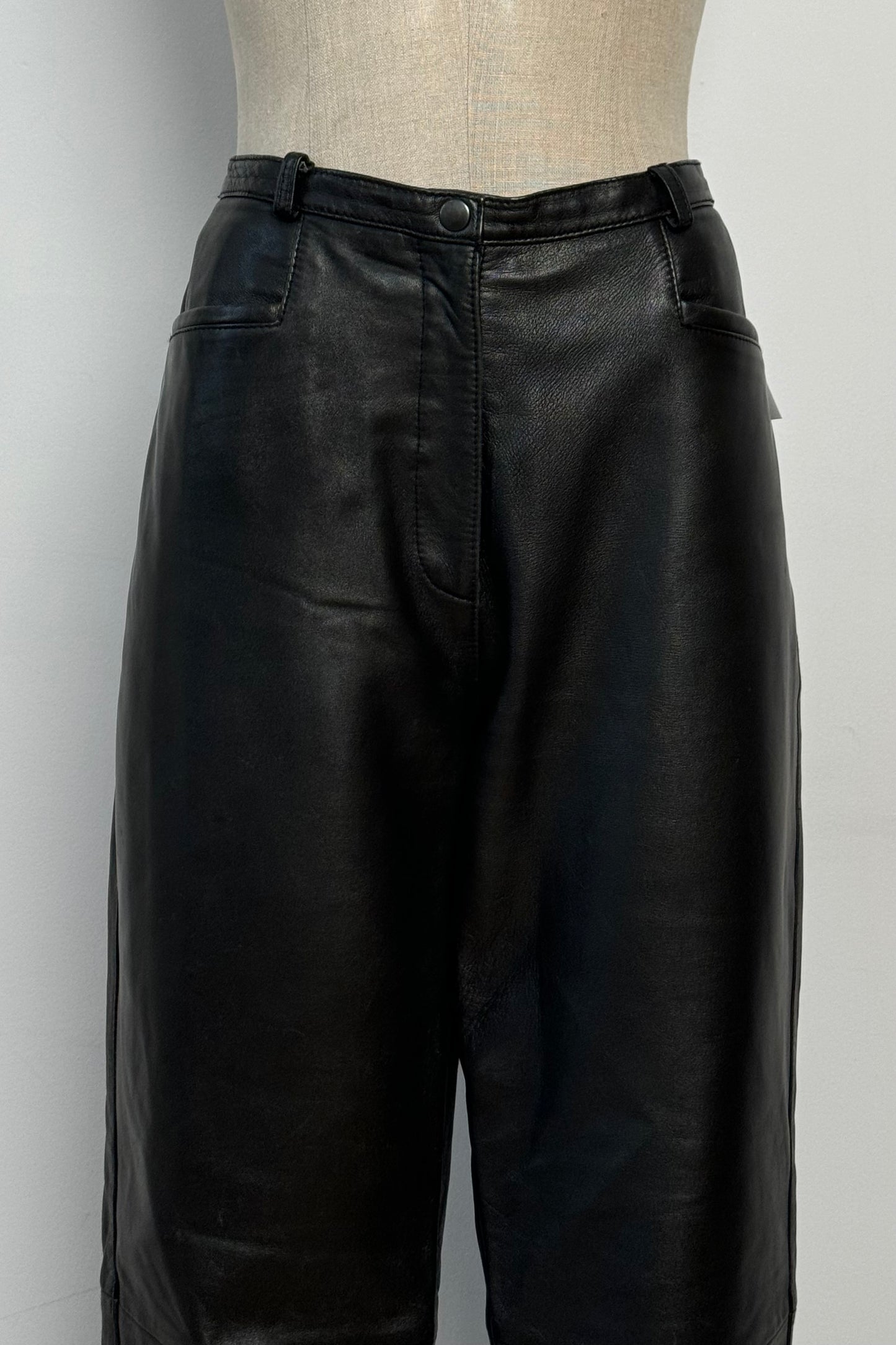 LEATHER TROUSERS SIZE S UK 6/8 EU 36