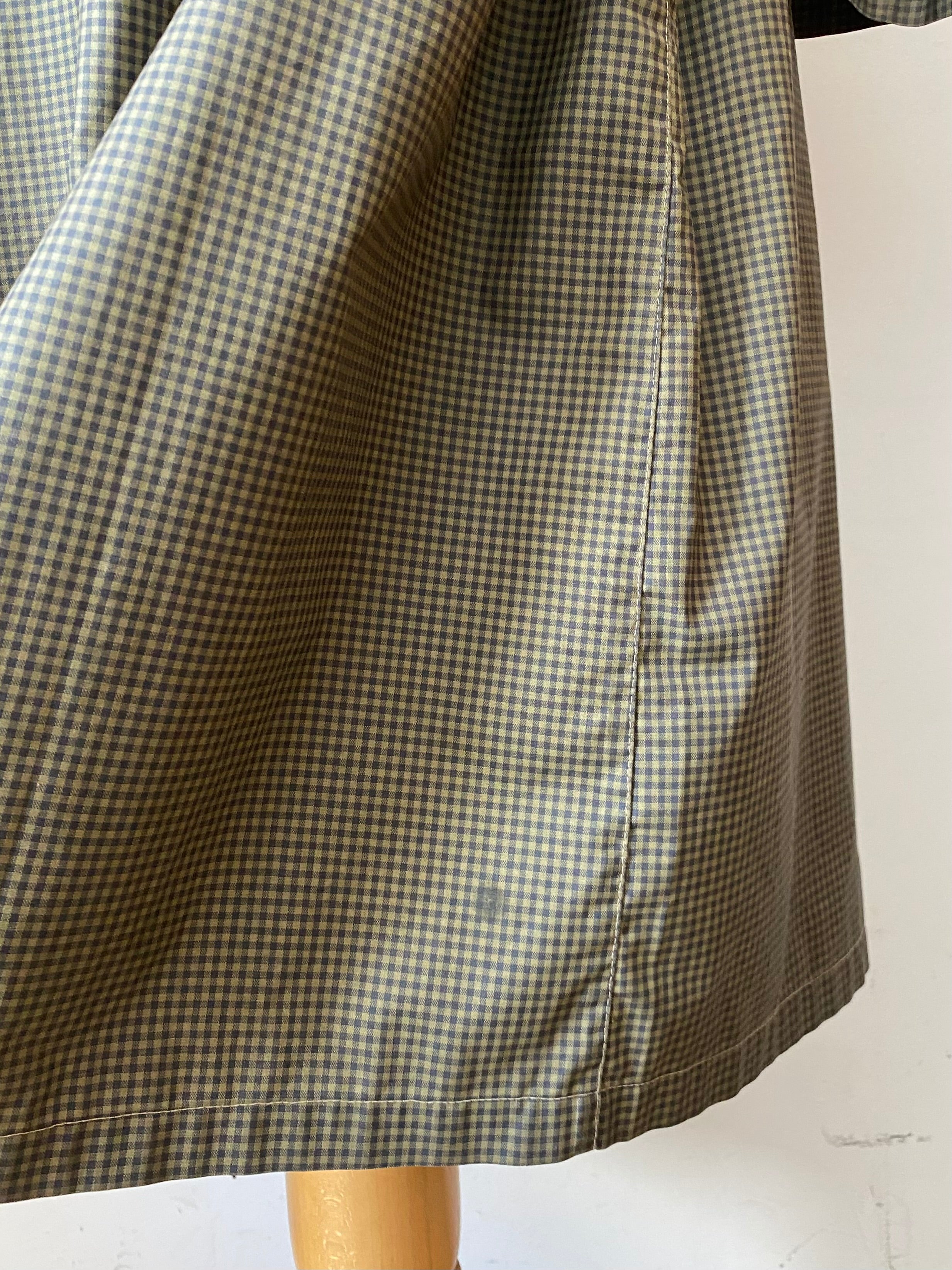 Italian-Made Waterproof Checked Trench Coat