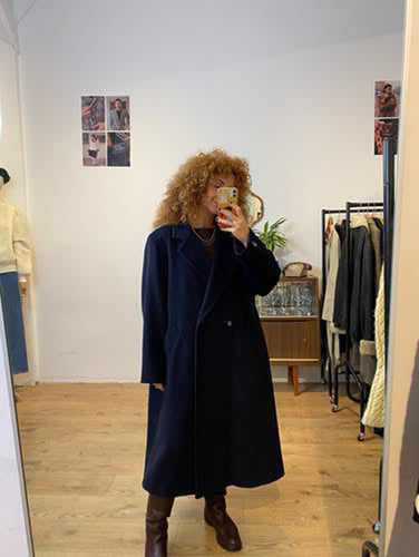 Navy wool coat