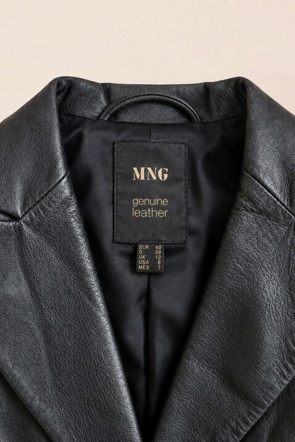 Vintage Mango Leather Blazer