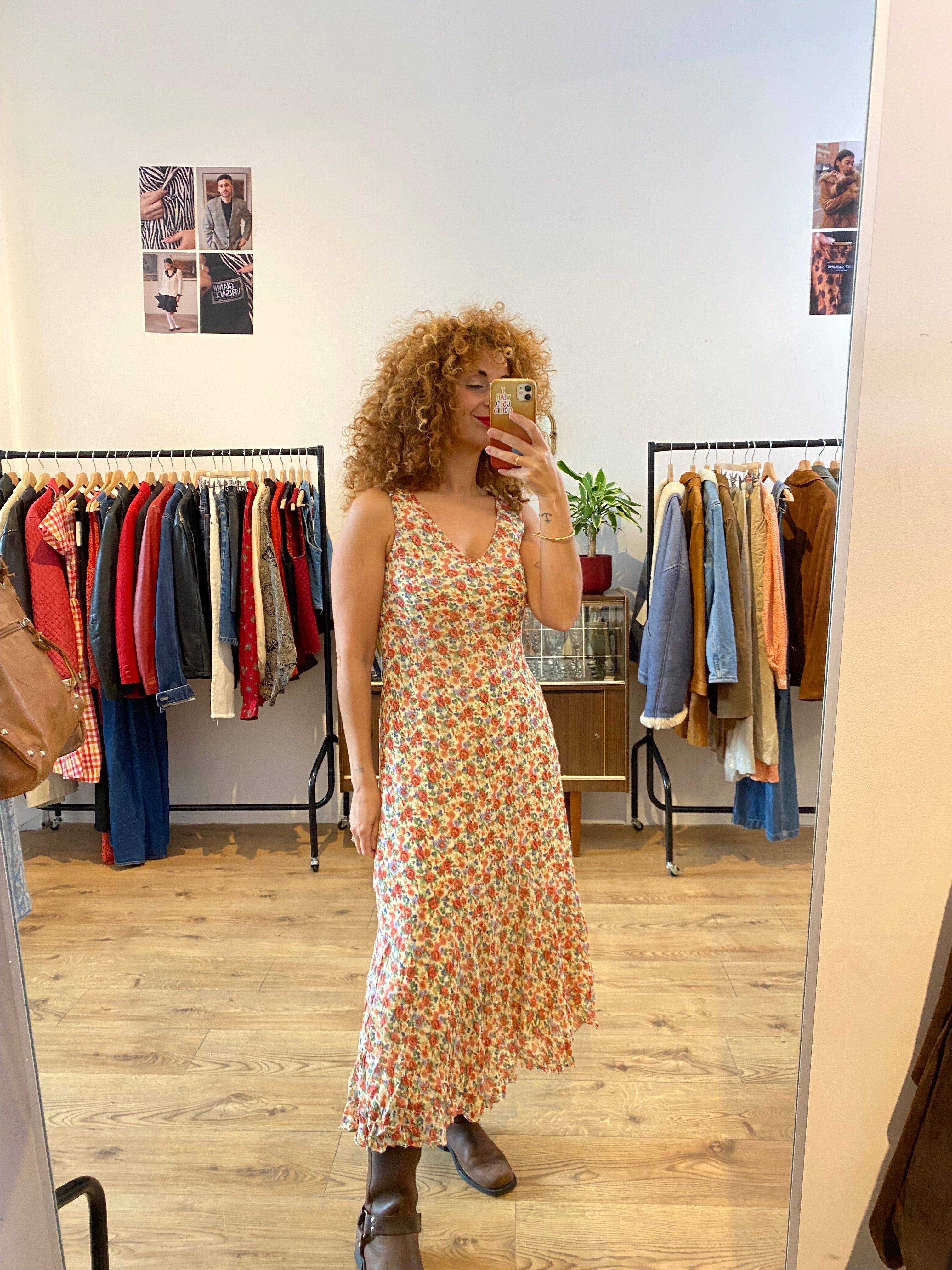 Lauren Ralph Lauren Silk Floral Midi-Dress