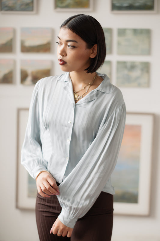 Baby Blue Shirt Size S/M UK 8/10