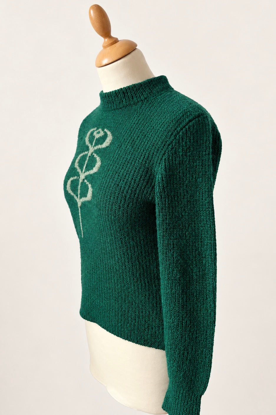 Wool blend Knit Sweater Deep Forest