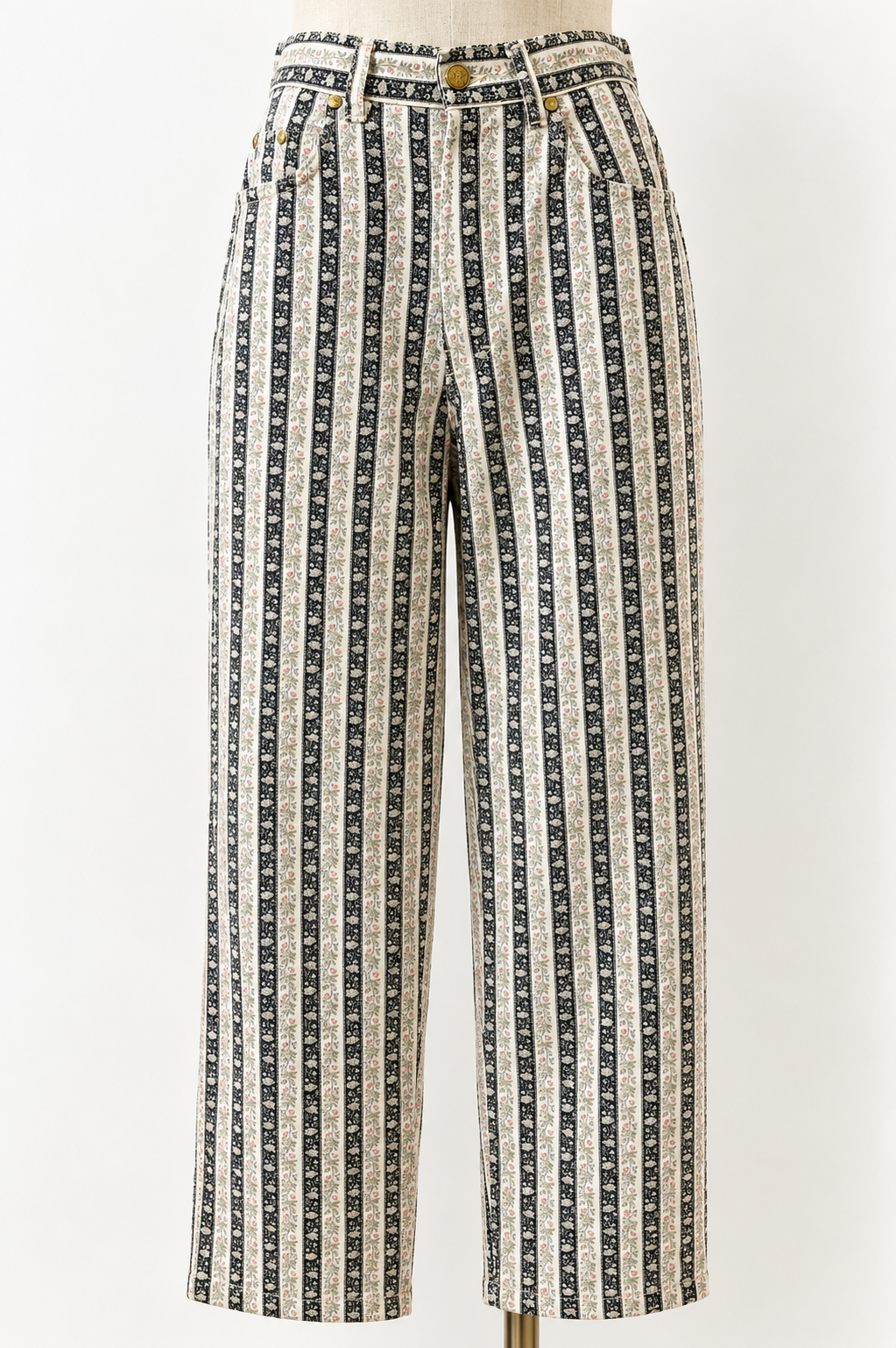 Floral Tapestry Print Jeans