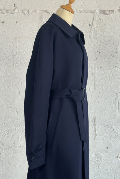 Pure Wool Navy Gabardine Trench Coat Men’s L / Women’s XL