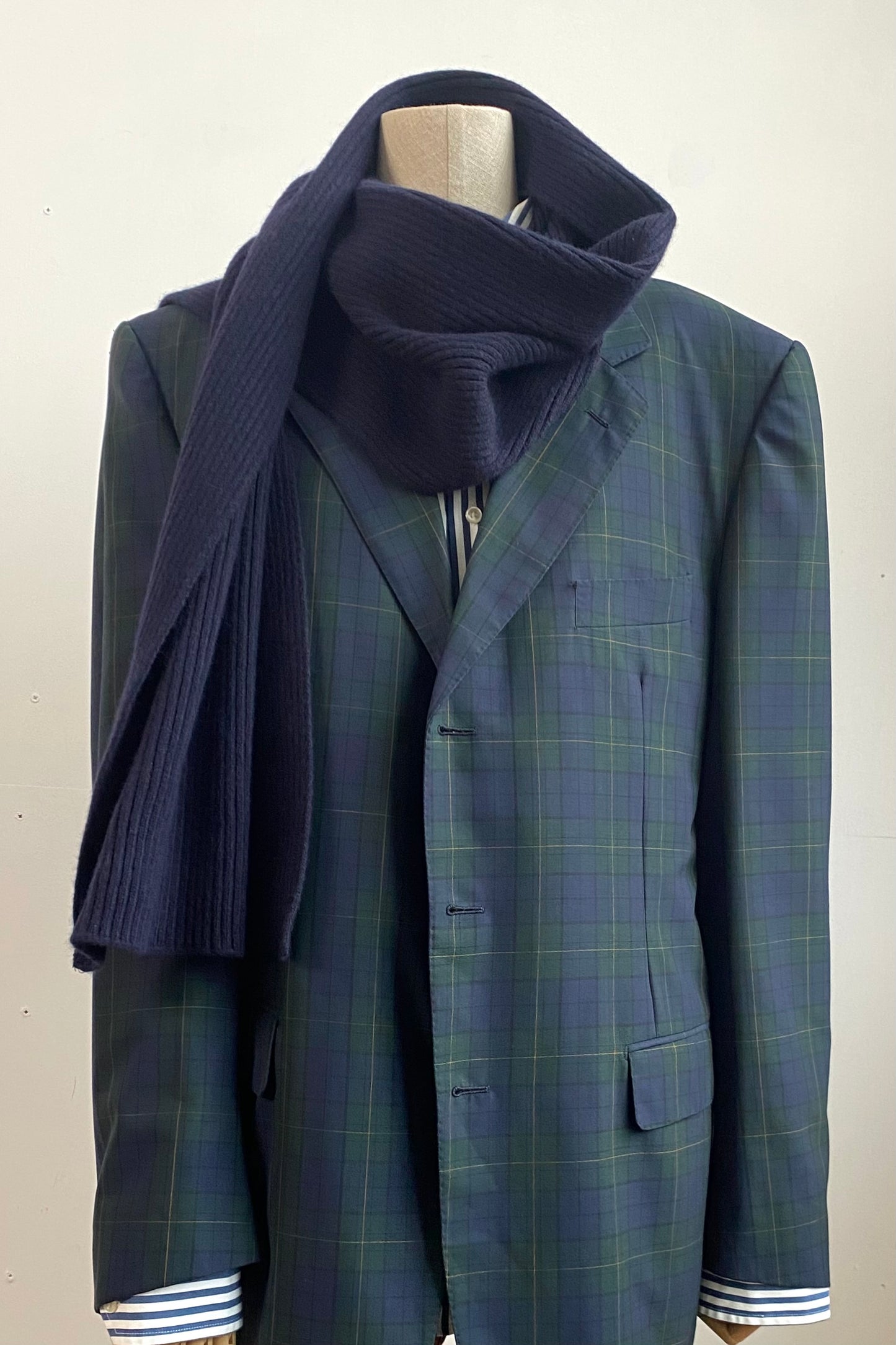 Ralph Lauren Ribbed Navy Scarf