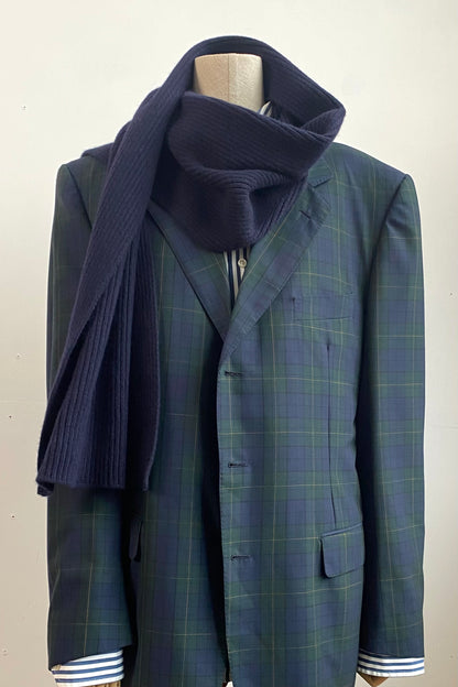 Ralph Lauren Ribbed Navy Scarf