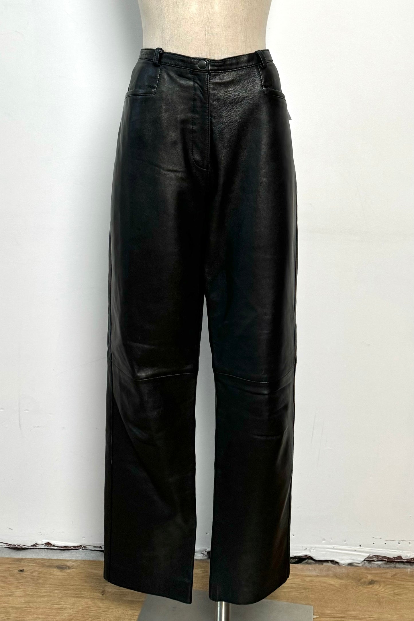 LEATHER TROUSERS SIZE S UK 6/8 EU 36