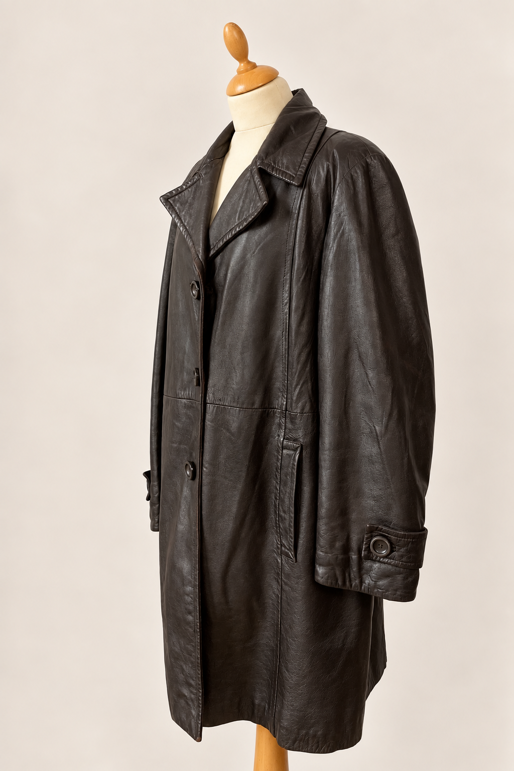 Brown Leather Coat