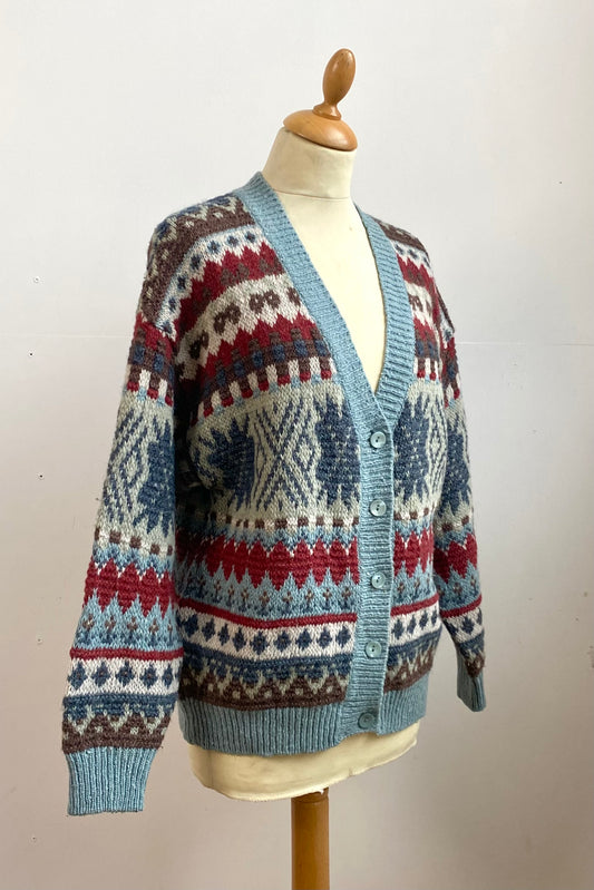 Italian Nordic-Style Cardigan Size S/M UK 8/10