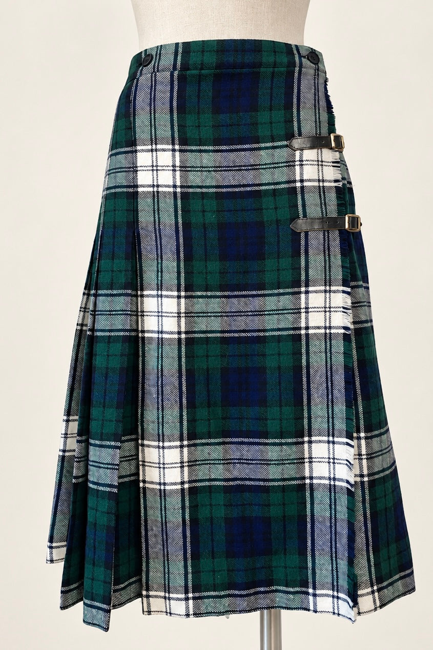 Tartan Quilted Pareo Skirt Size Women's M EU38 / UK 10