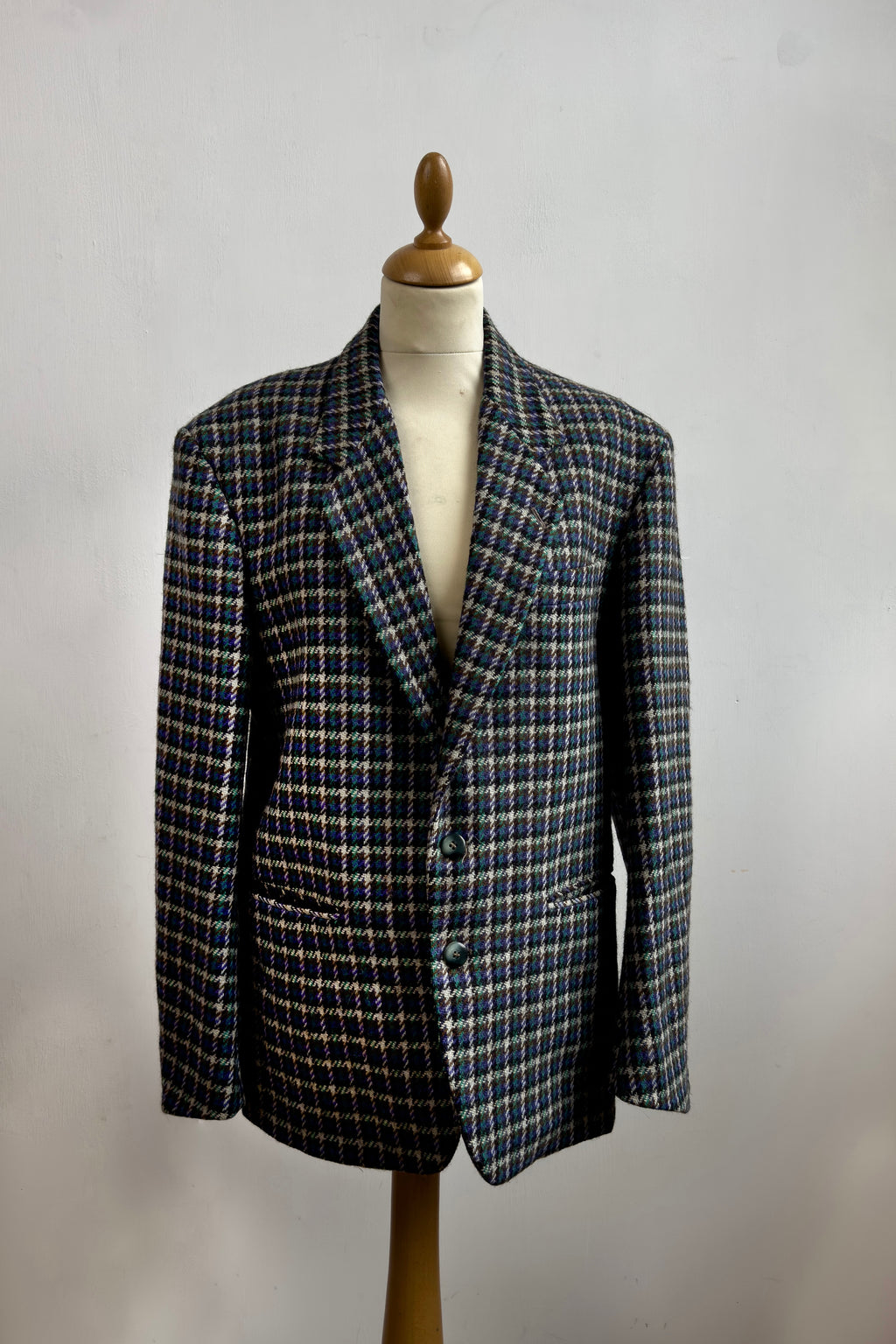 Purple-green Checks Blazer