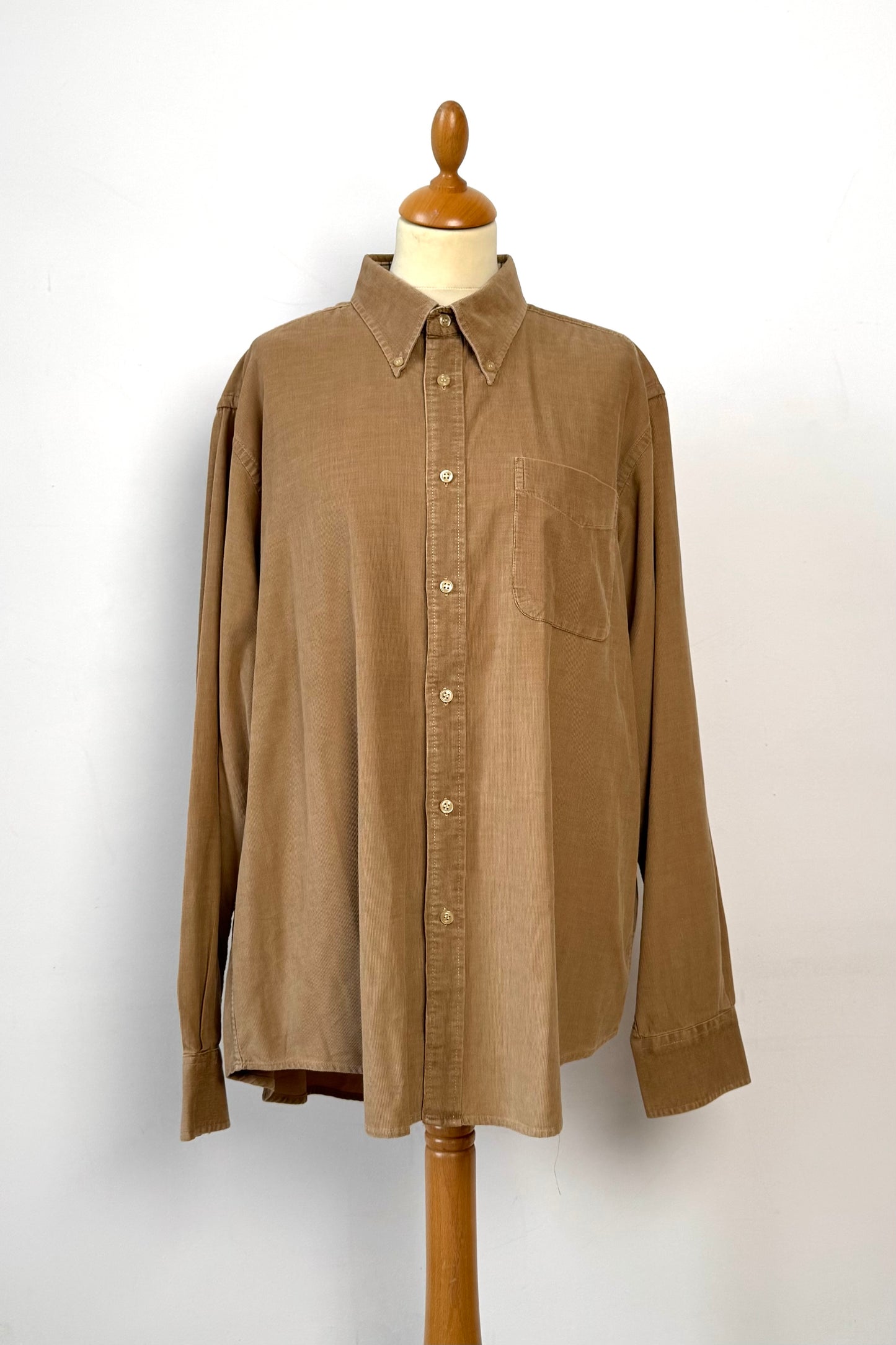 CORDUROY CAMEL SHIRT SIZE XL UK 12/14